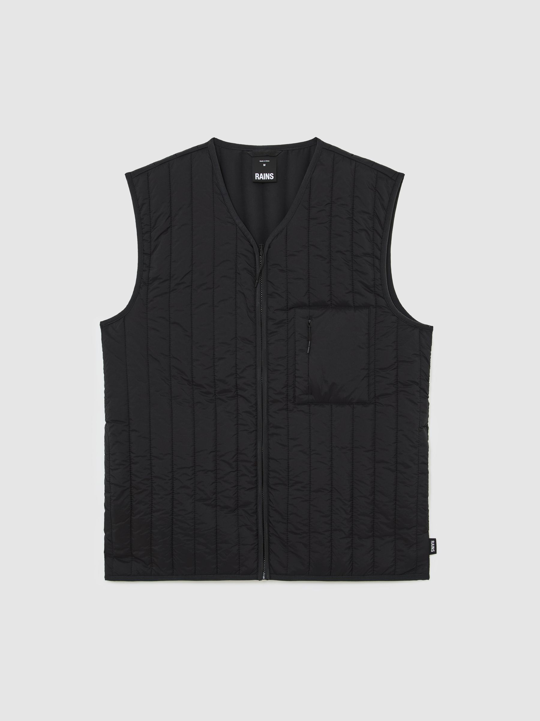 Rains Quilted Liner Vest in Black - Image 2 of 5