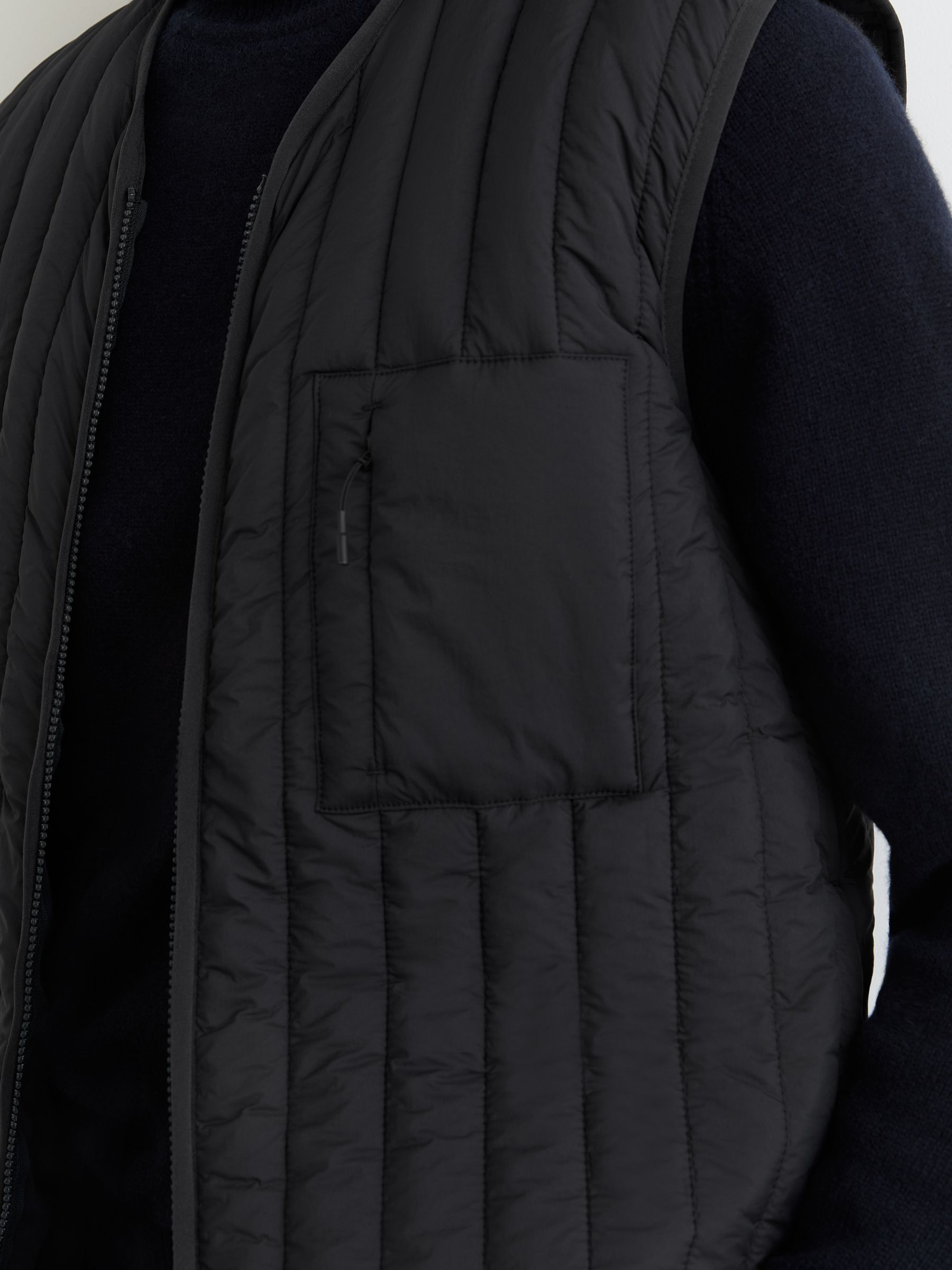 Rains Quilted Liner Vest in Black - Image 3 of 5