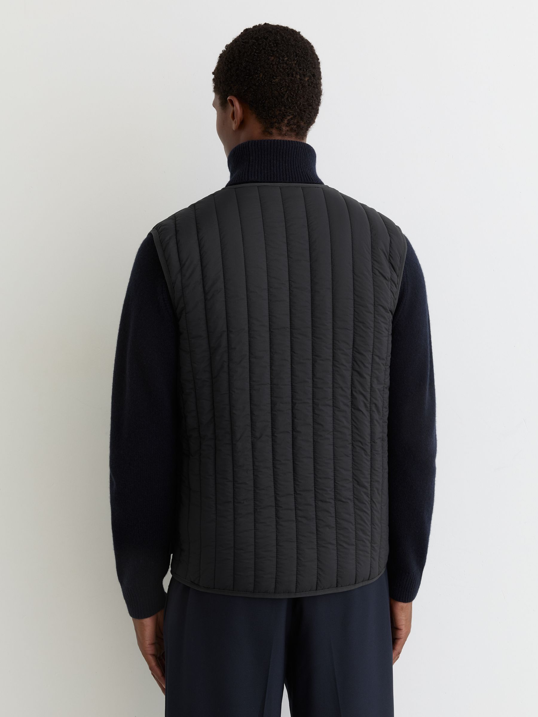 Rains Quilted Liner Vest in Black - Image 4 of 5