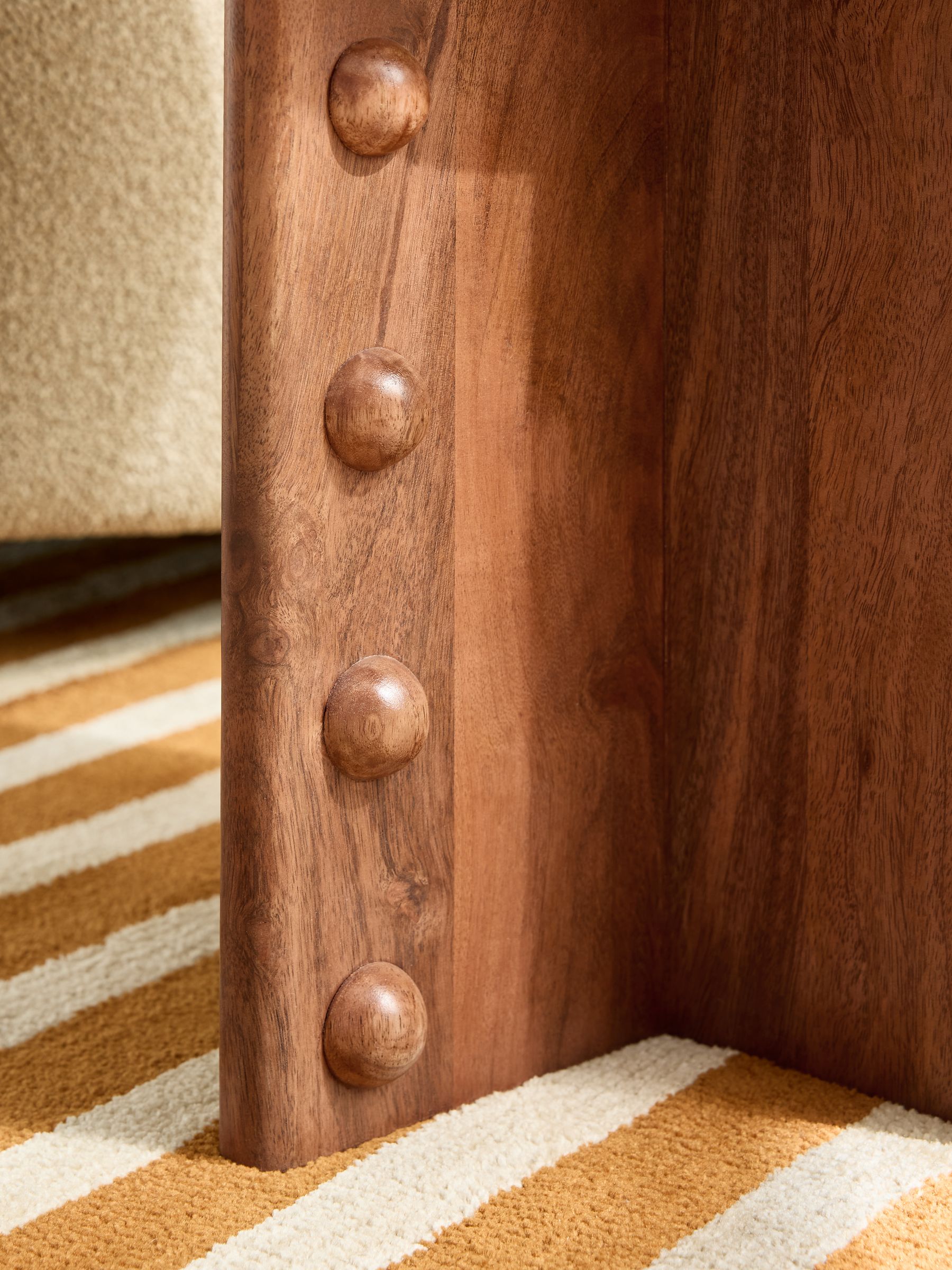 Elodie Side Table in Dark Stain Mango Wood - Image 2 of 5