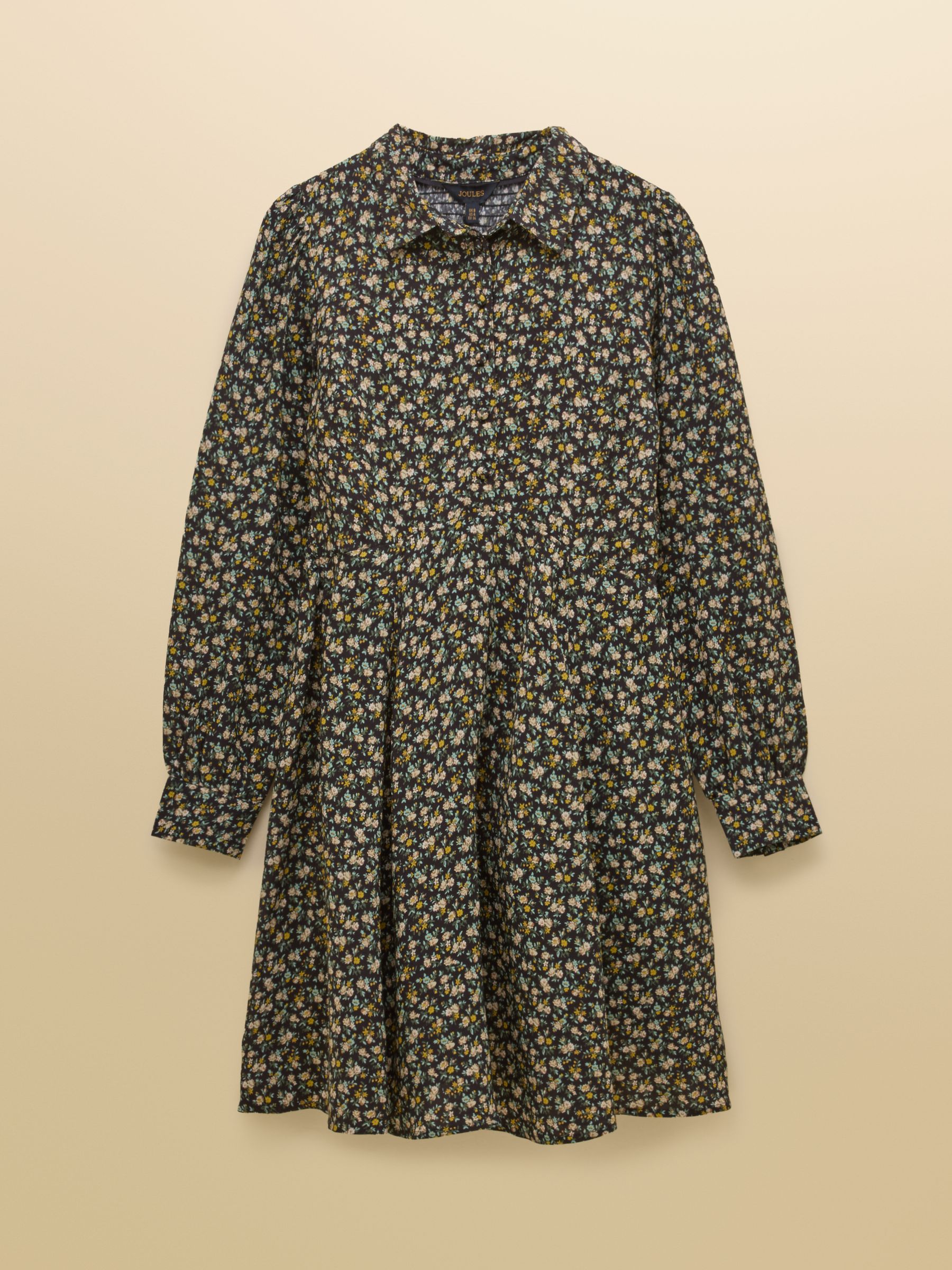 Sienna Navy Ditsy Short Smocked Shirt Dress - Image 7 of 7