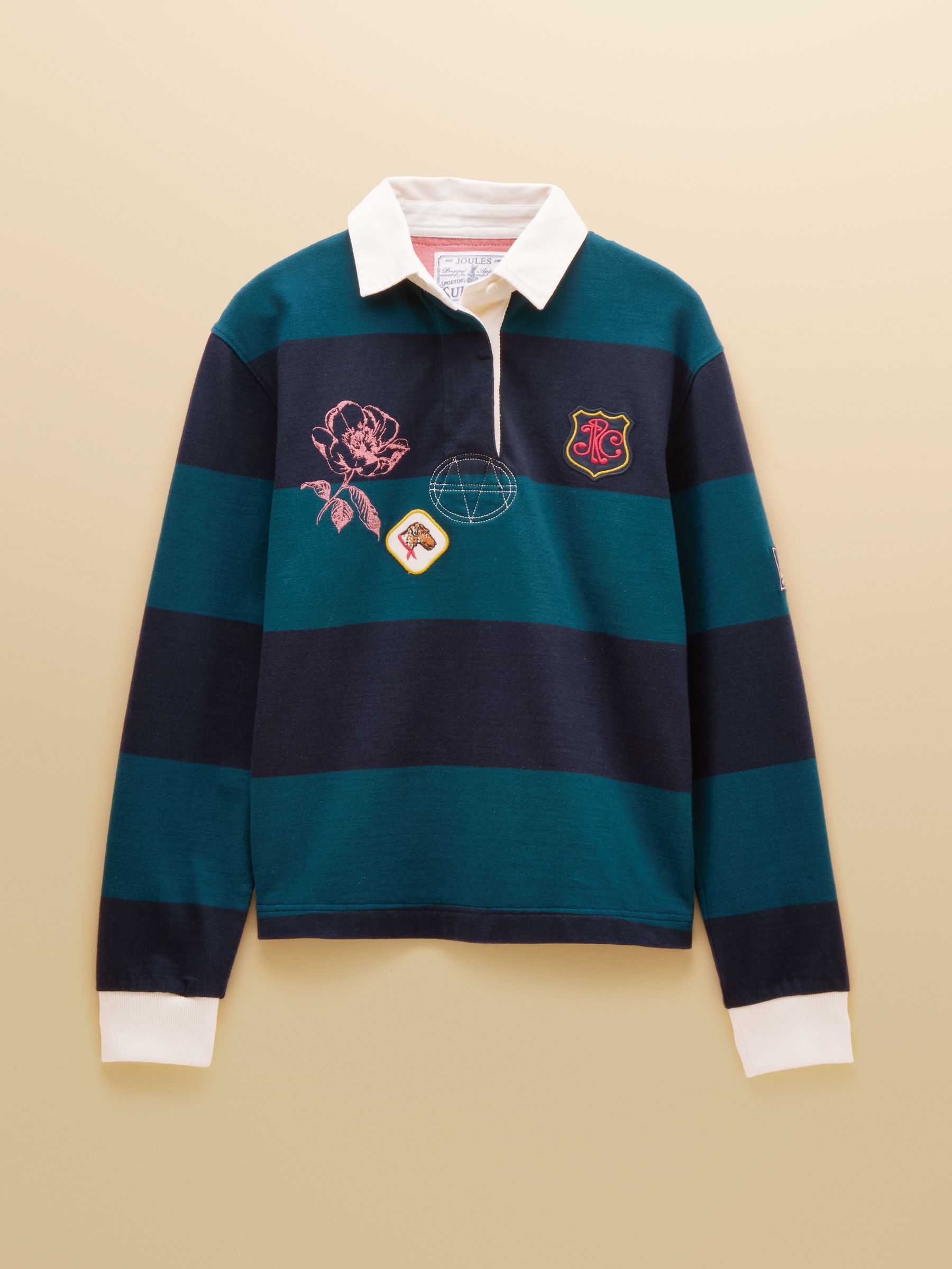Navy Striped Embroidered Boyfriend Rugby Shirt - Image 9 of 9 Navy Striped Embroidered Boyfriend Rugby Shirt - Image 9 of 9