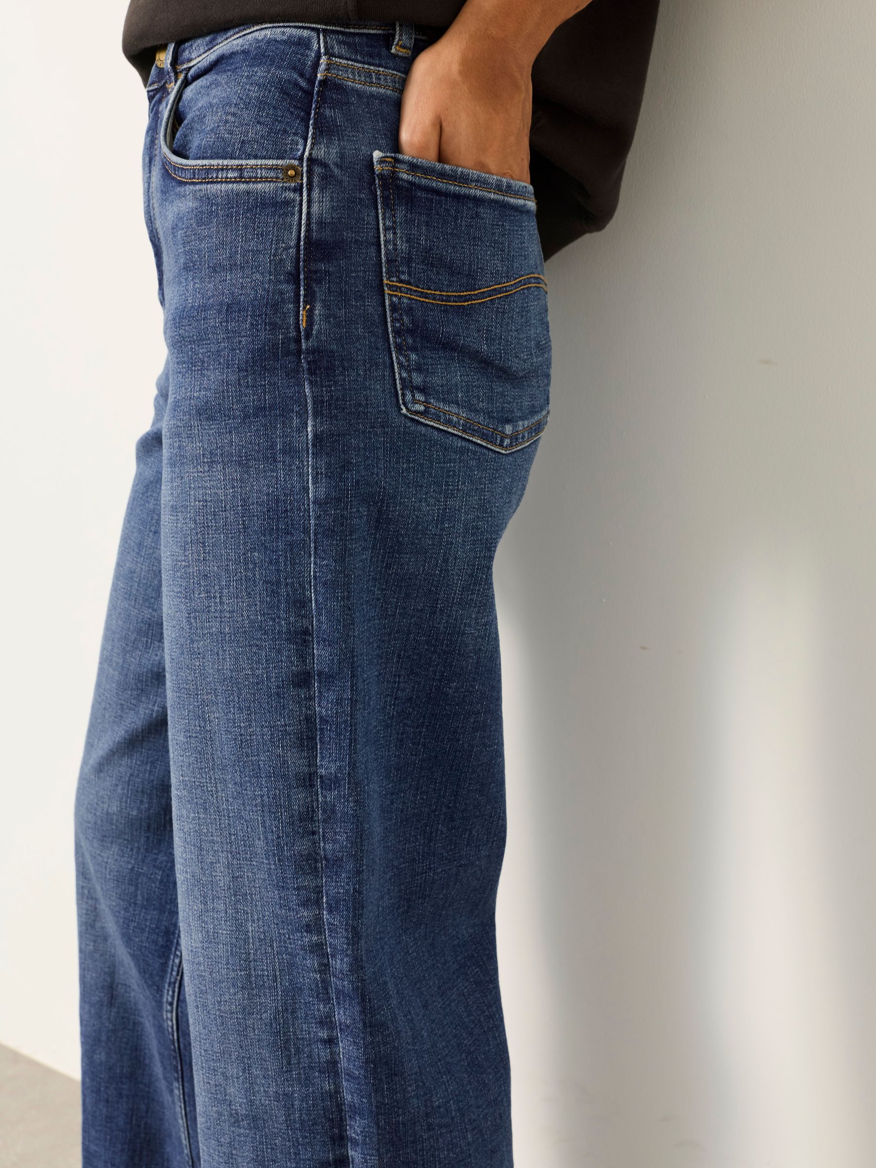 Welling Indigo Blue Wide Leg Jeans - Image 10 of 12