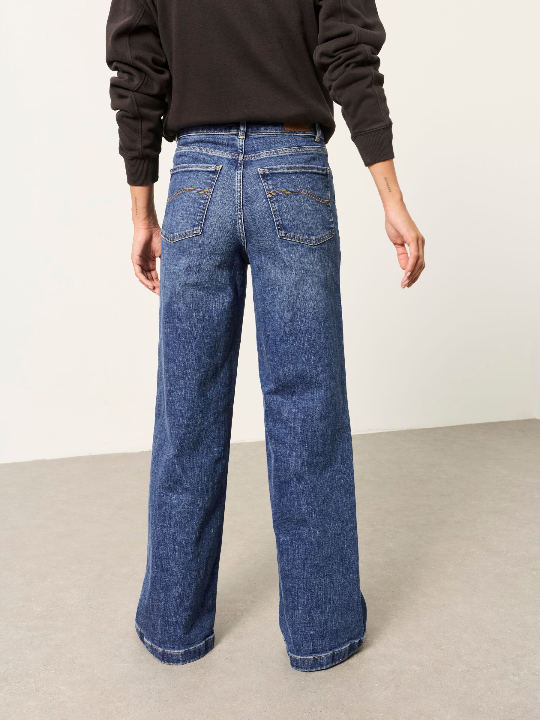 Welling Indigo Blue Wide Leg Jeans - Image 7 of 12