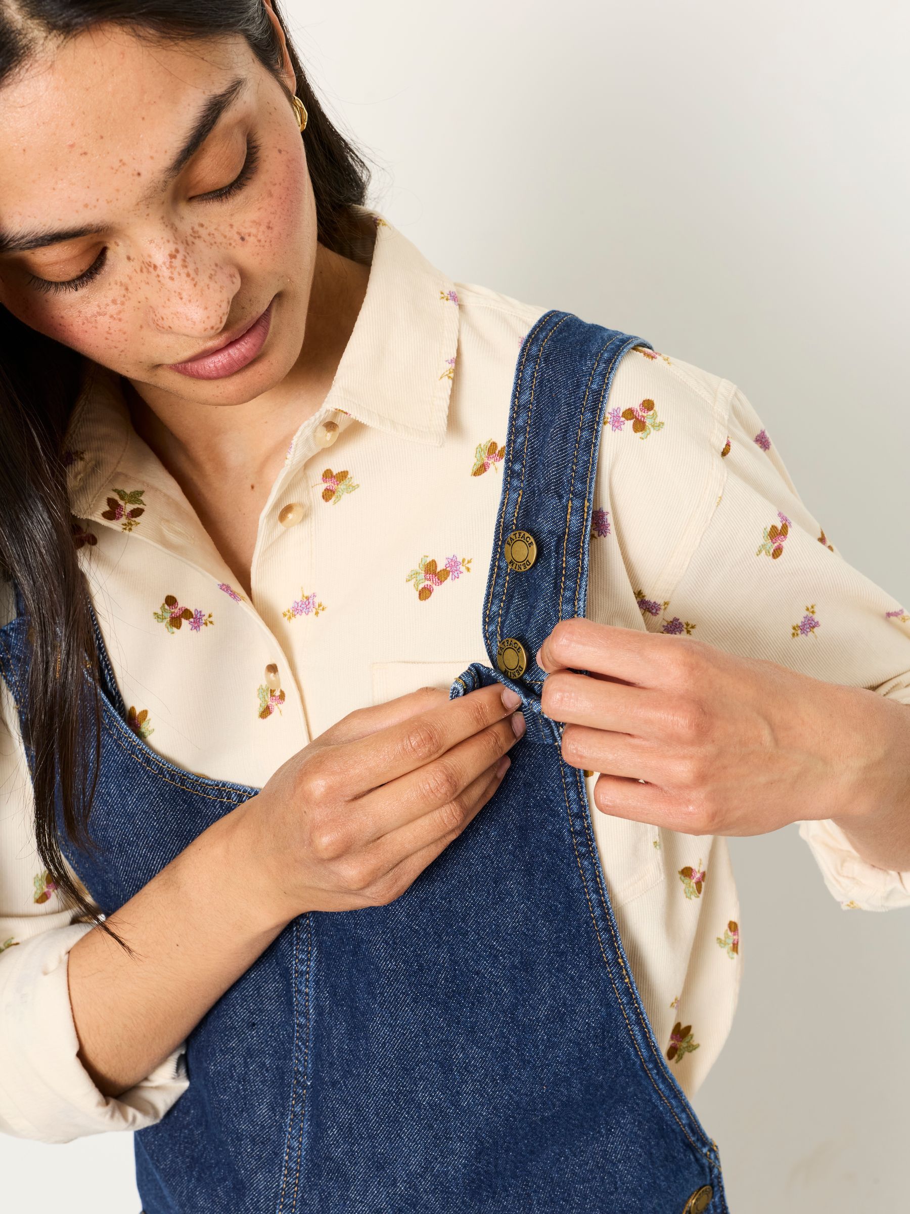 Raffles Blue Denim Wide Leg Dungaree - Image 5 of 6