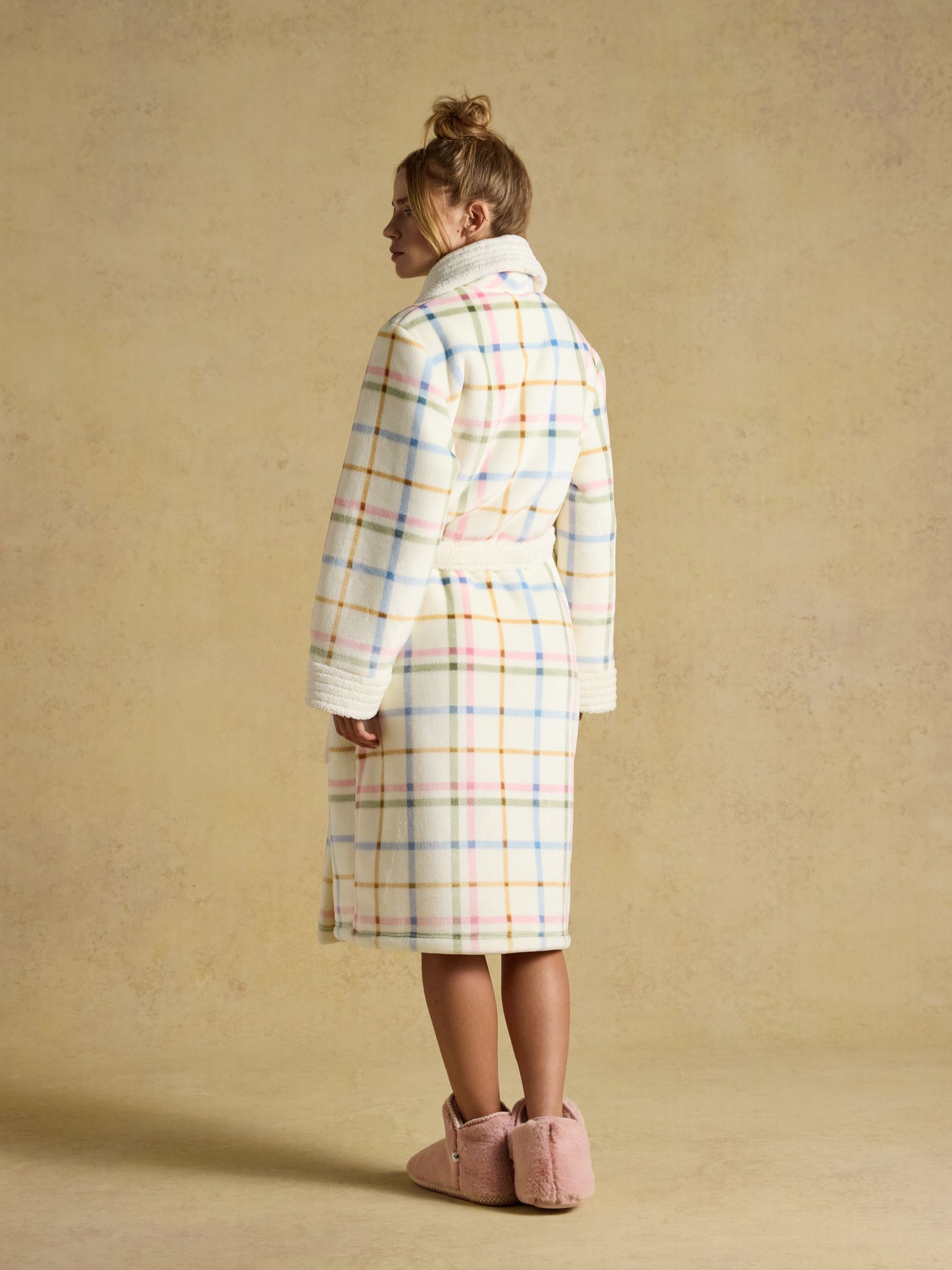 Cream Fleece Dressing Gown - Image 2 of 8