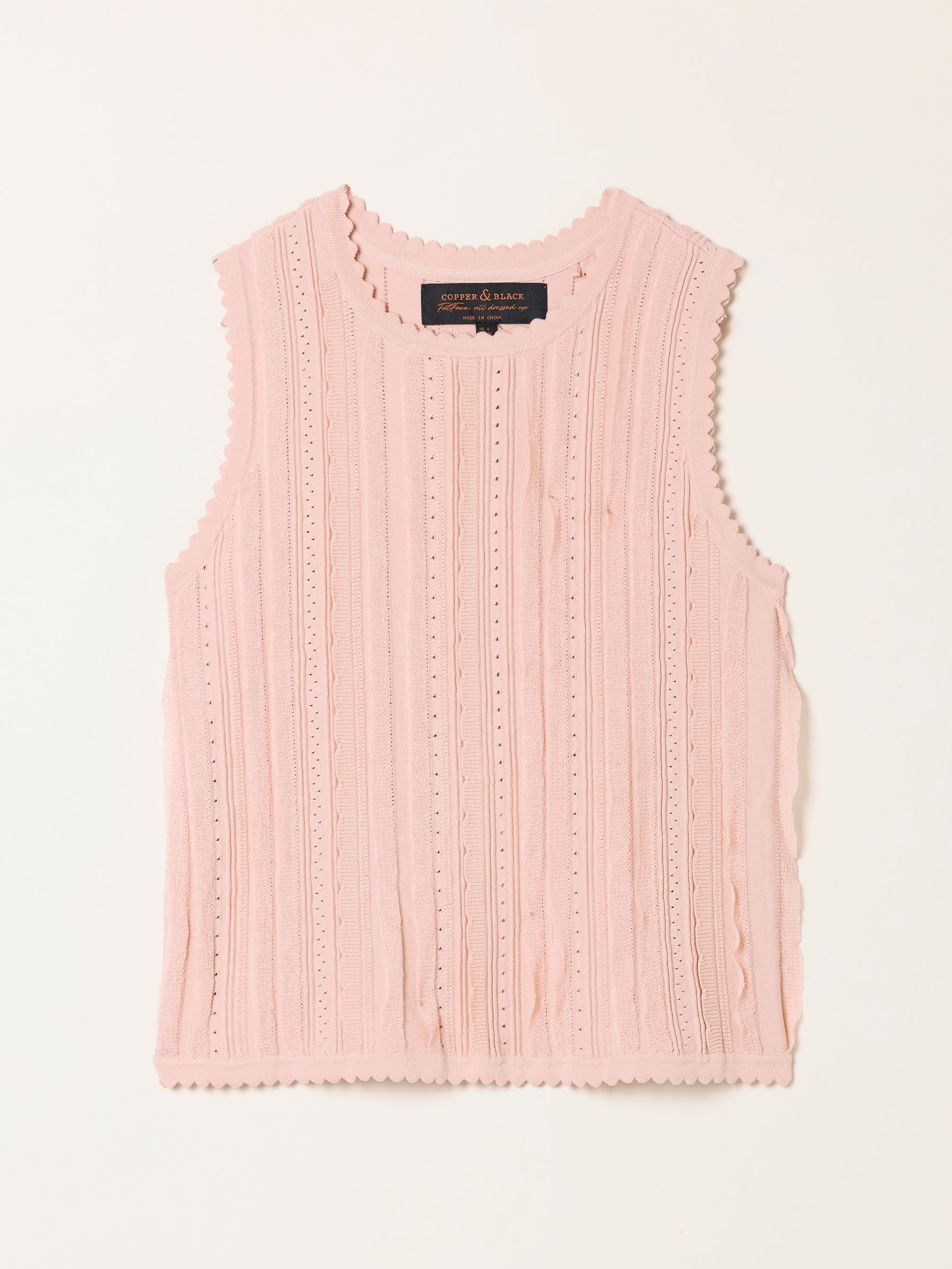 Edith Pink Knitted Tank - Image 1 of 1