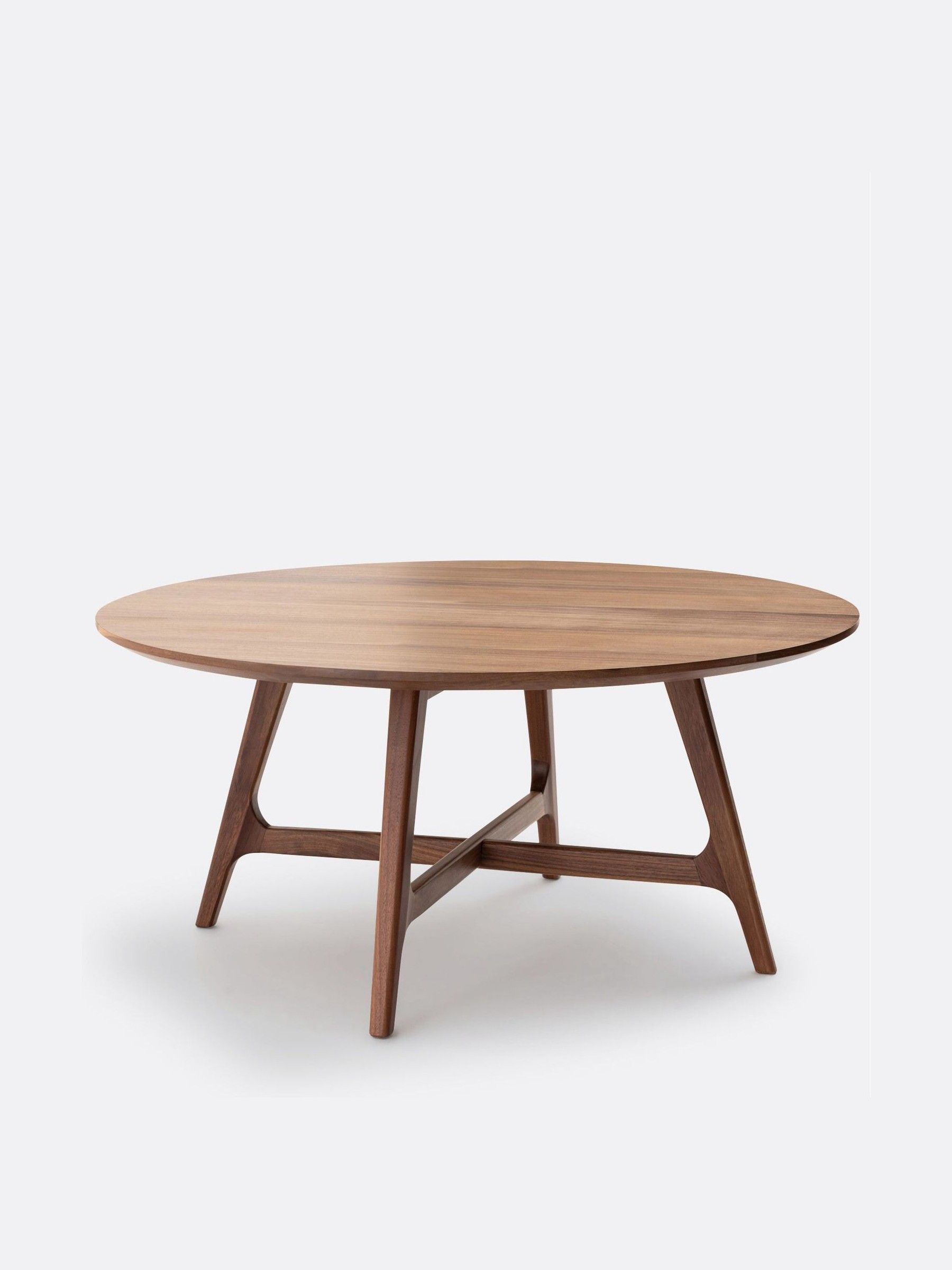 La Redoute Intérieurs Walnut Larsen Large Round Walnut Coffee Table - Image 1 of 5