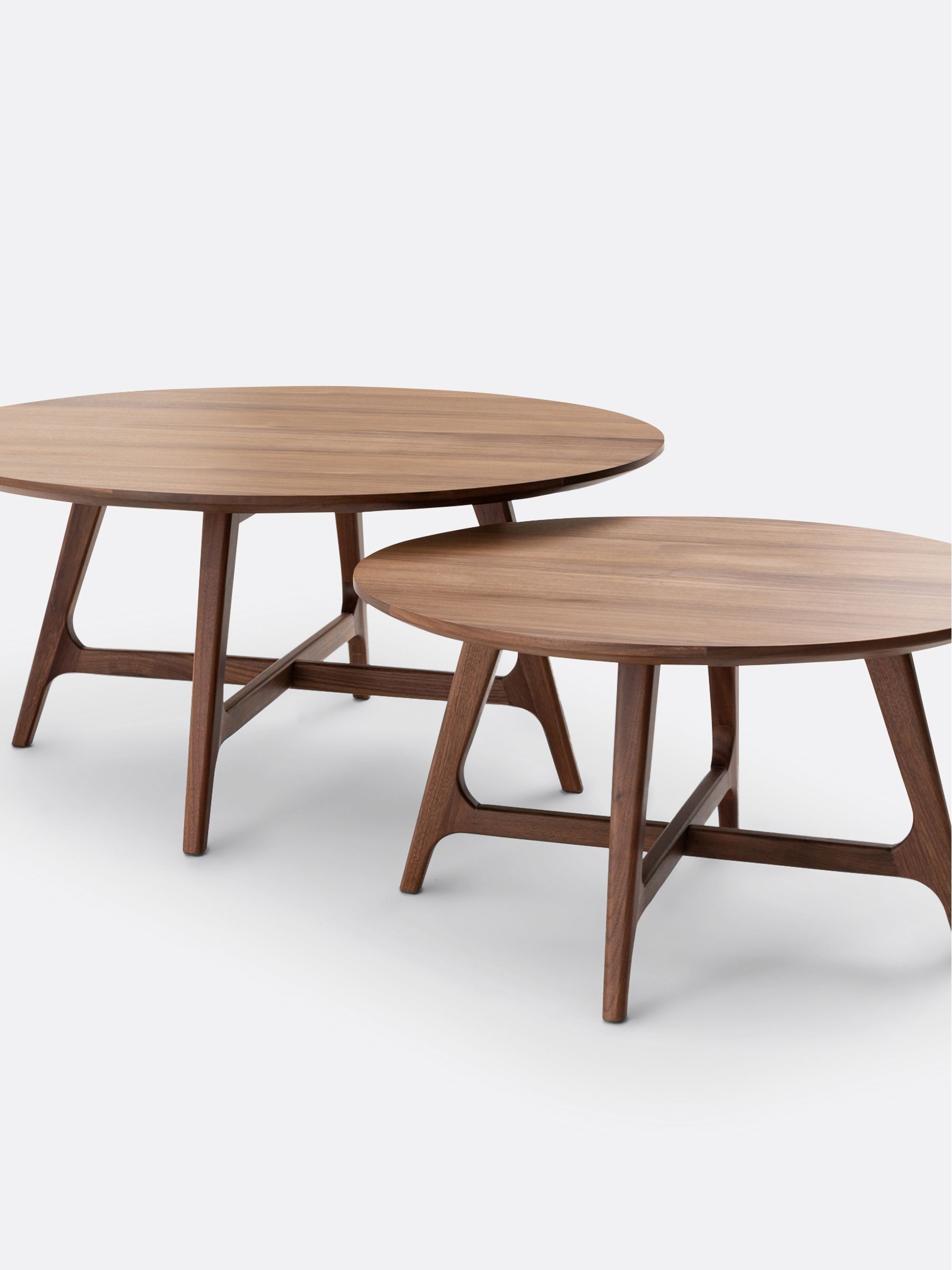 La Redoute Intérieurs Walnut Larsen Large Round Walnut Coffee Table - Image 2 of 5