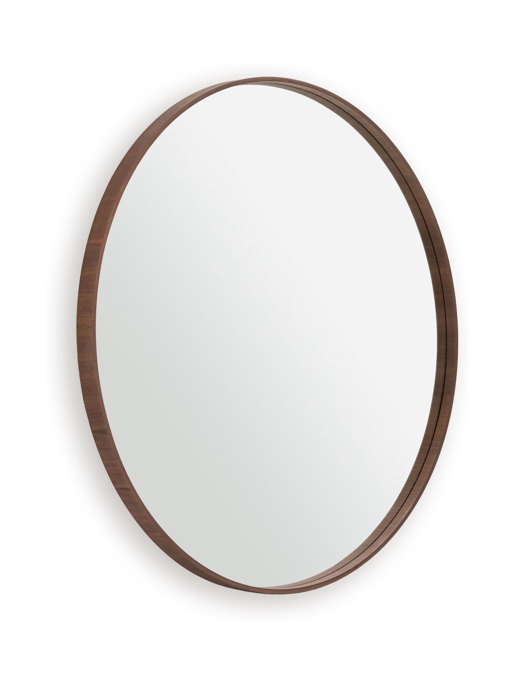 La Redoute Intérieurs Walnut Alaria 120cm Diameter Mirror - Image 1 of 3