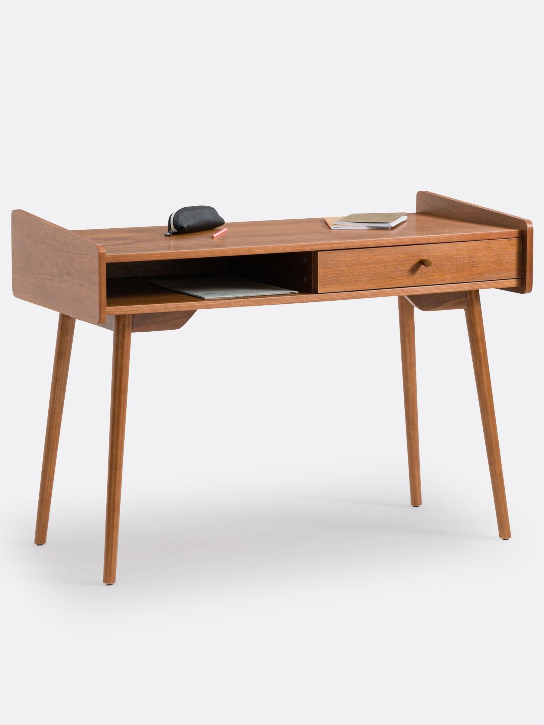 La Redoute Intérieurs Walnut Ronda Vintage-Style Desk - Image 2 of 6 La Redoute Intérieurs Walnut Ronda Vintage-Style Desk - Image 2 of 6