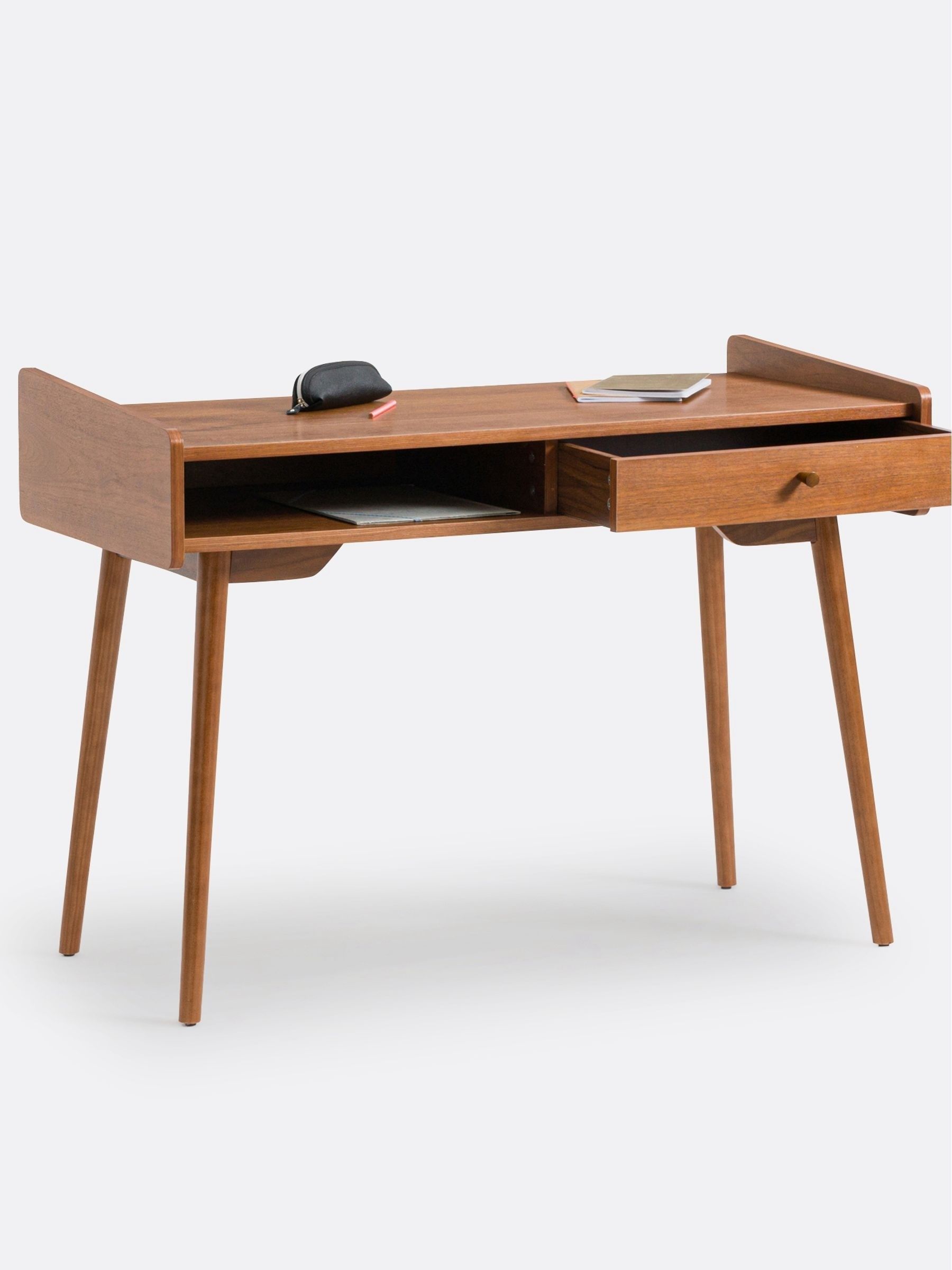 La Redoute Intérieurs Walnut Ronda Vintage-Style Desk - Image 5 of 6