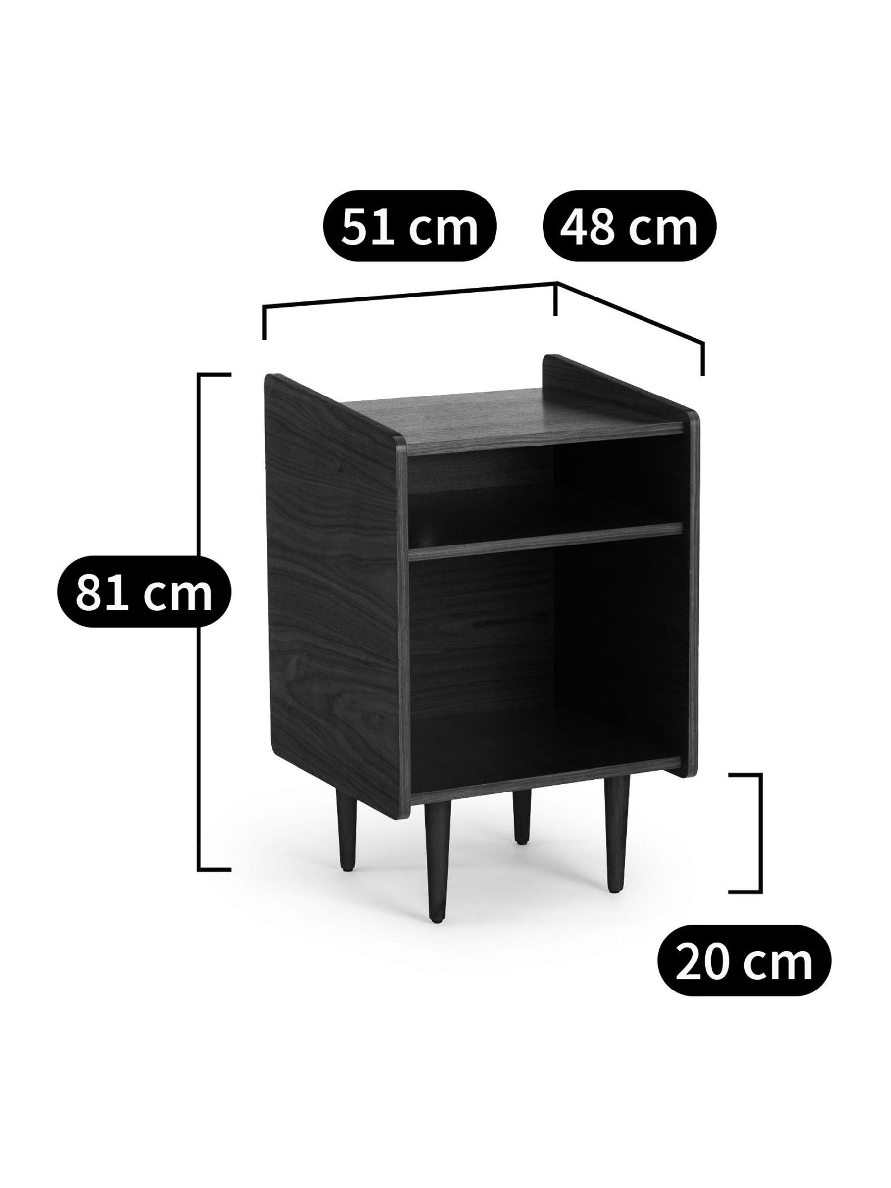 La Redoute Intérieurs Walnut Ronda L51cm Vintage Style Vinyl Cabinet - Image 4 of 6