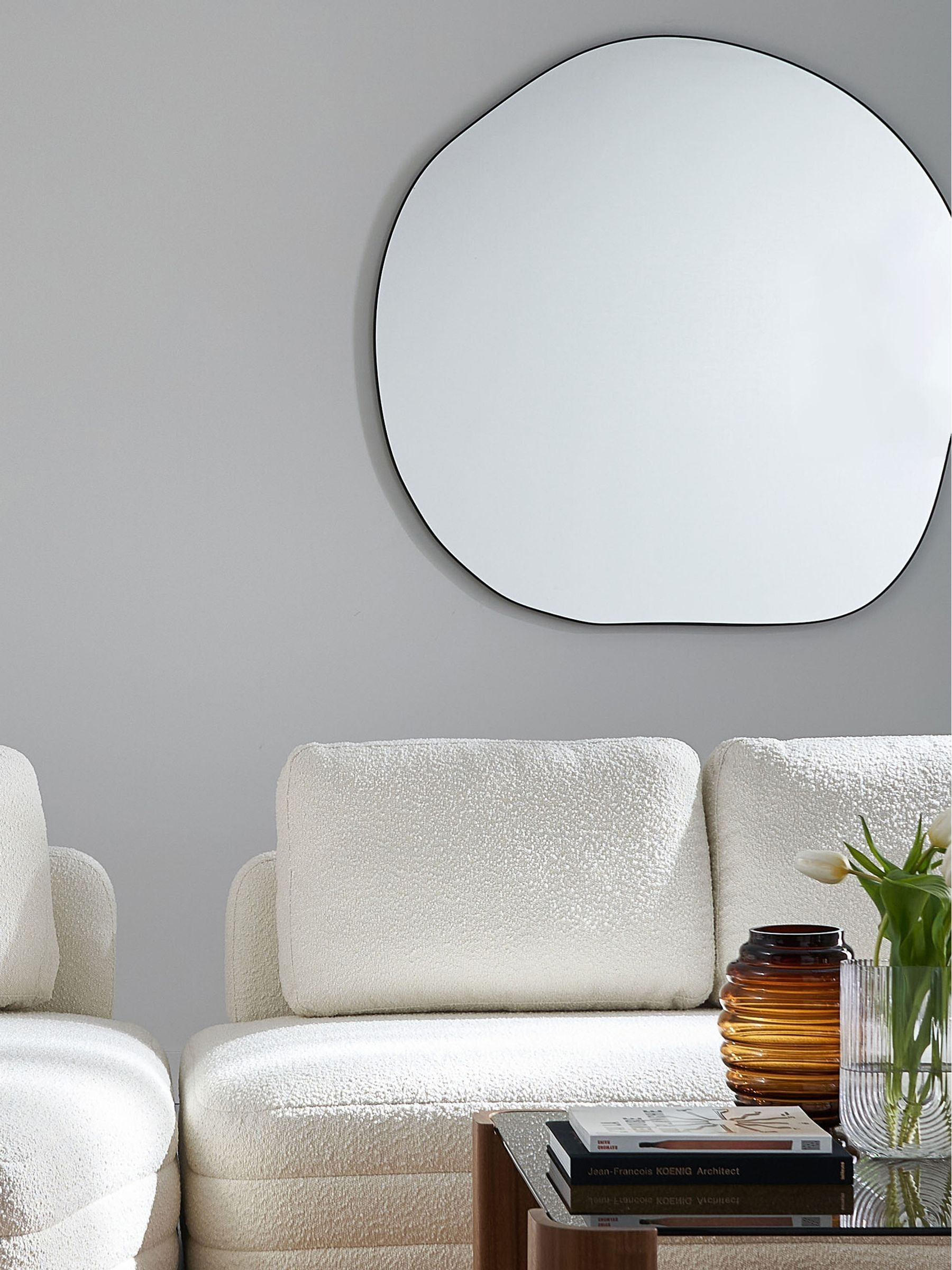 La Redoute Intérieurs Black Ornica 120 x 120cm Shaped Mirror - Image 1 of 4 La Redoute Intérieurs Black Ornica 120 x 120cm Shaped Mirror - Image 1 of 4