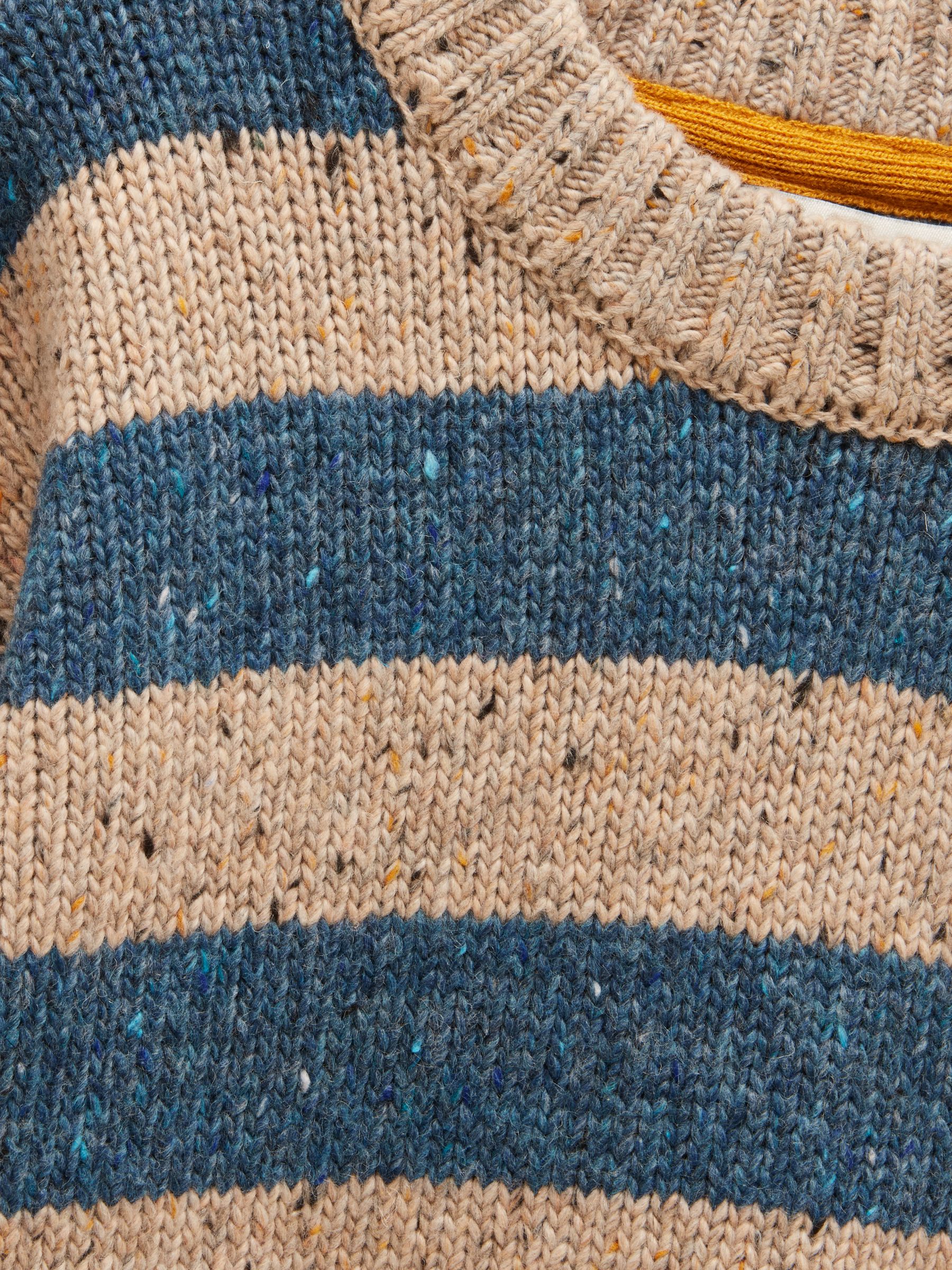 Kids' Fisherman Blue & Oat Rib Jumper - Image 3 of 4