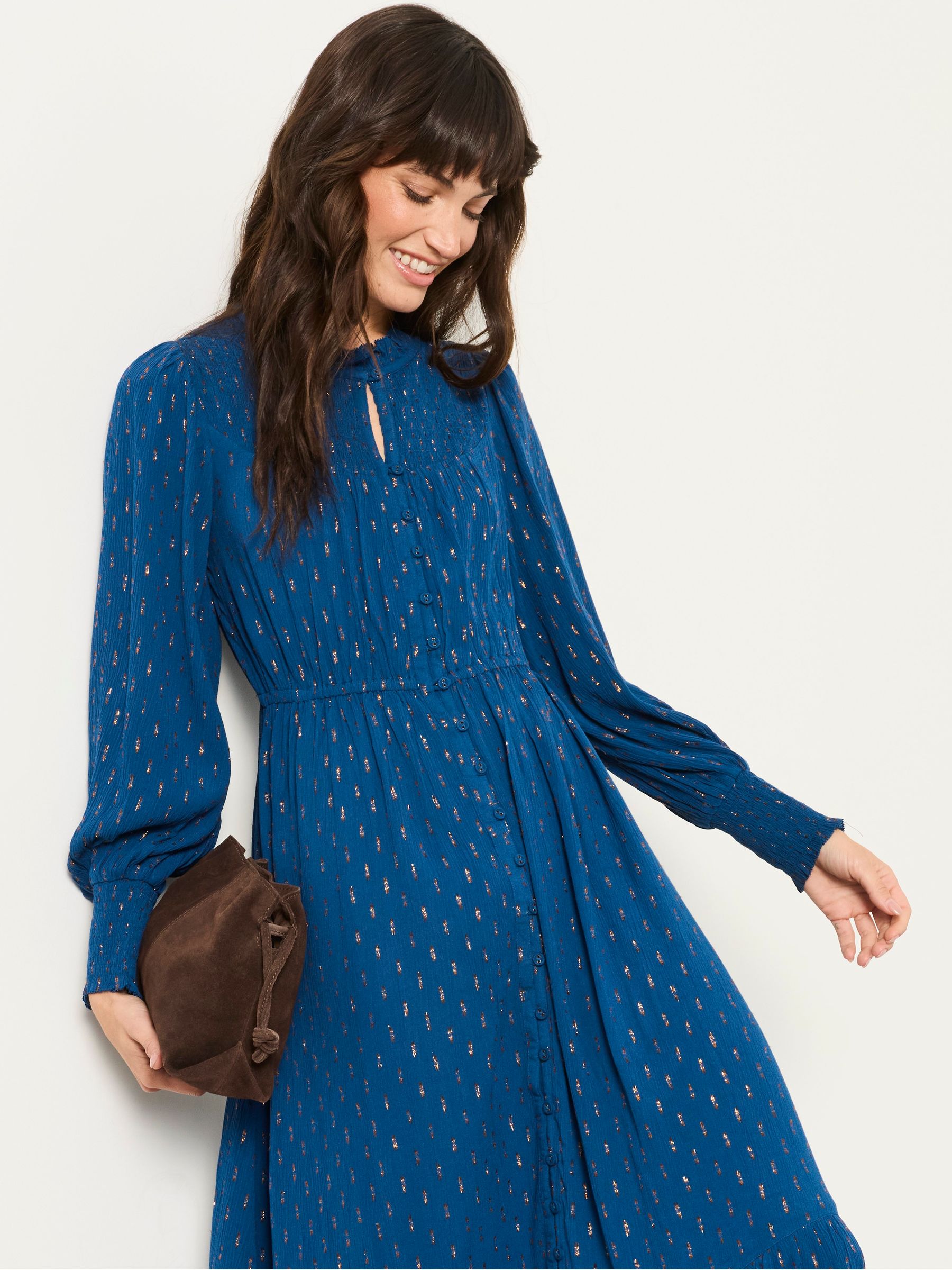 Isabella Teal Blue Maxi Dress - Image 4 of 6
