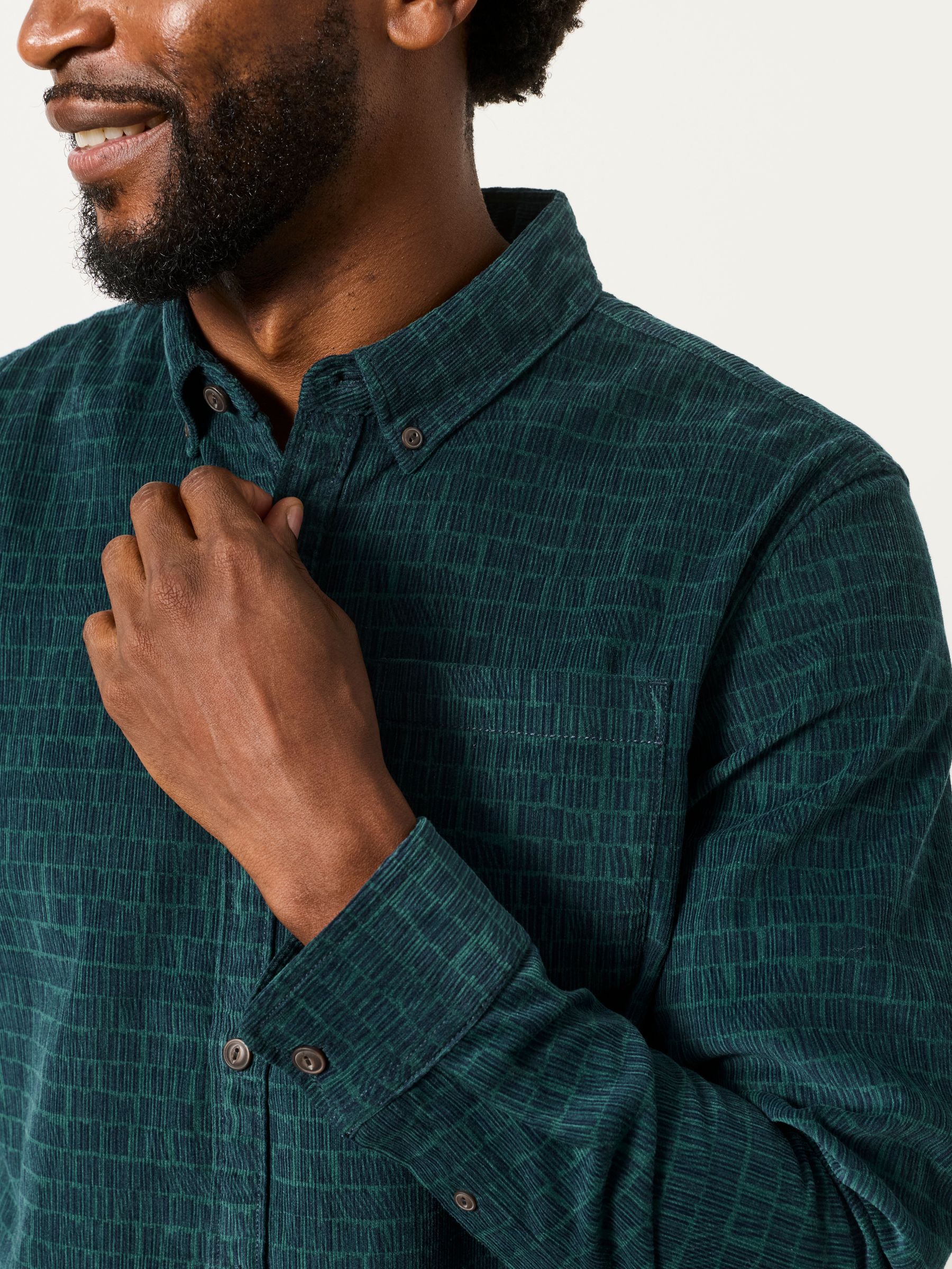 Teal Long Sleeve Cord Shirt - Image 4 of 6