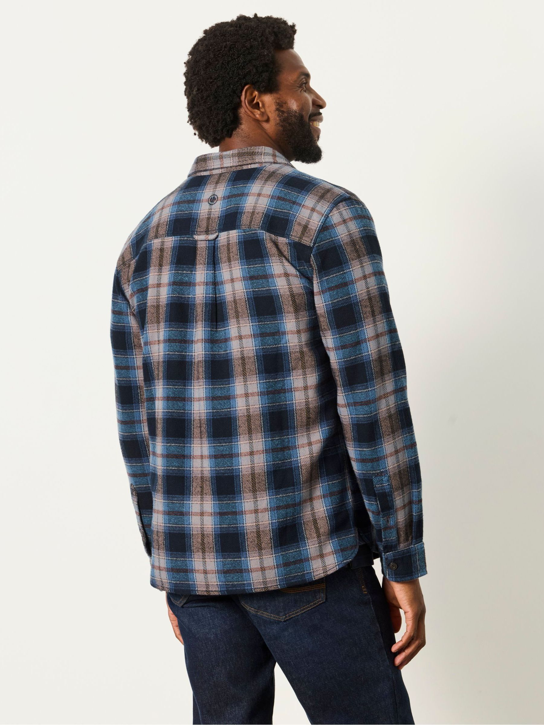 Oban Blue Long Sleeve Check Shirt - Image 2 of 6