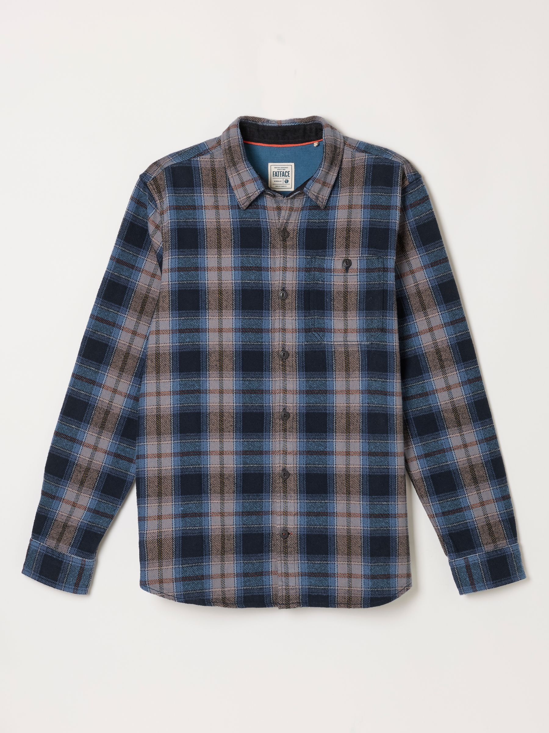 Oban Blue Long Sleeve Check Shirt - Image 6 of 6