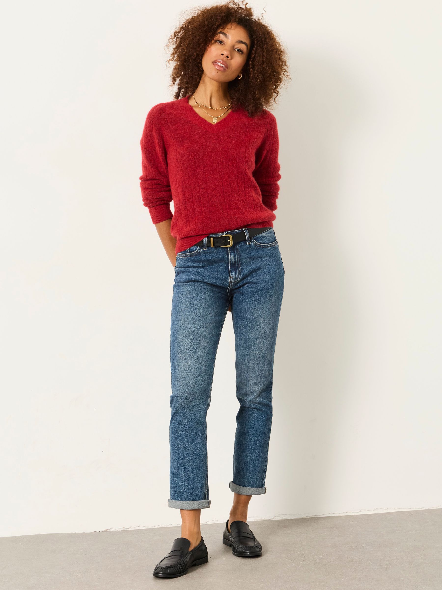 Chesham Dark Blue Girlfriend Jeans - Image 4 of 7