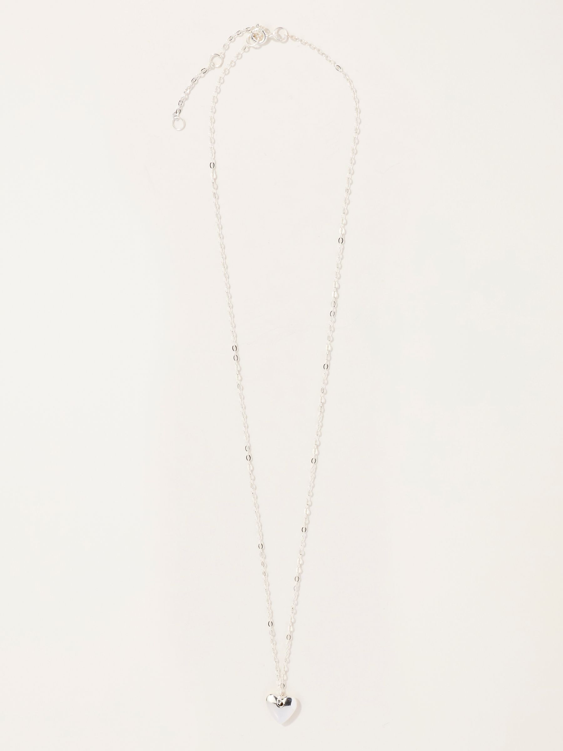 Silver Sterling Silver Heart Necklace - Image 1 of 4 Silver Sterling Silver Heart Necklace - Image 1 of 4