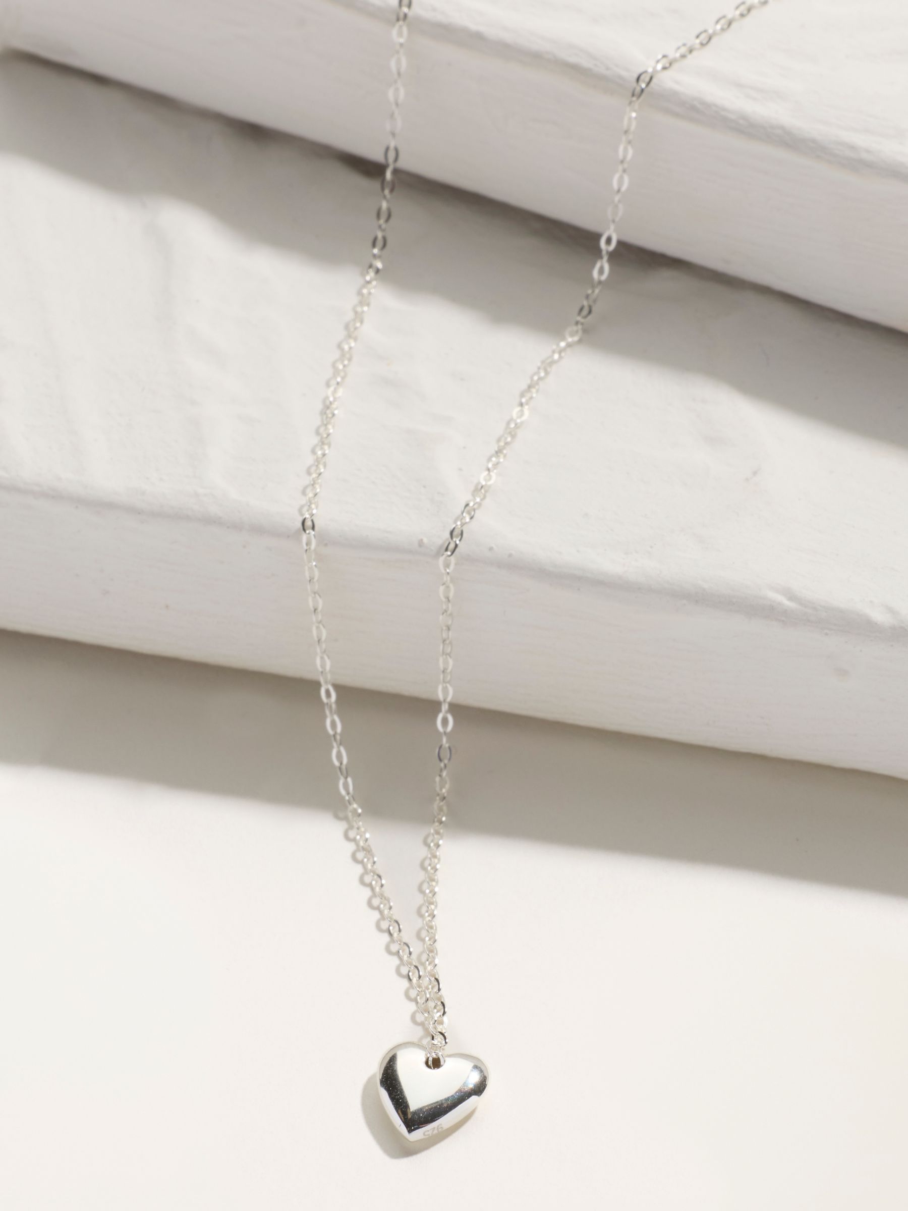 Silver Sterling Silver Heart Necklace - Image 3 of 4