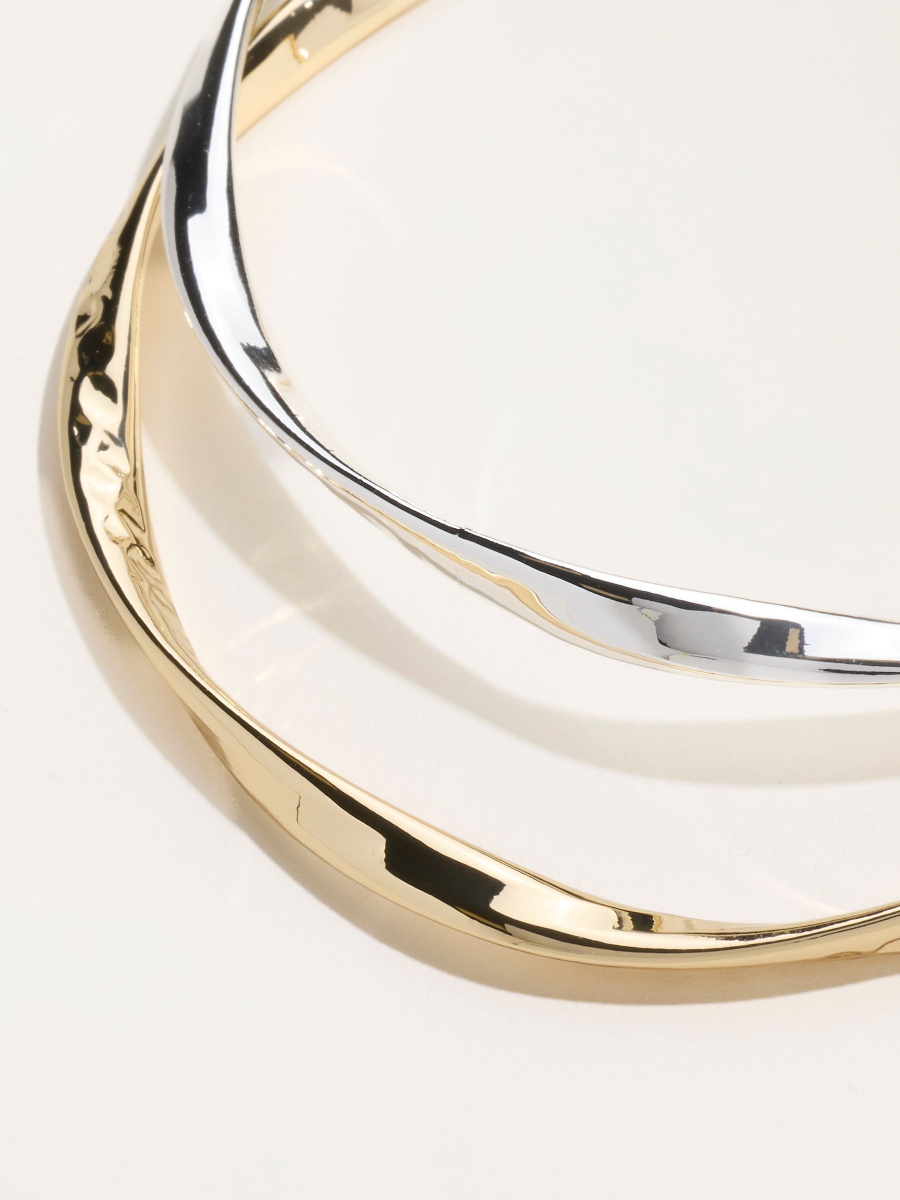 Gold Silver Tone 2 Pack of Bangles - Image 2 of 4 Gold Silver Tone 2 Pack of Bangles - Image 2 of 4