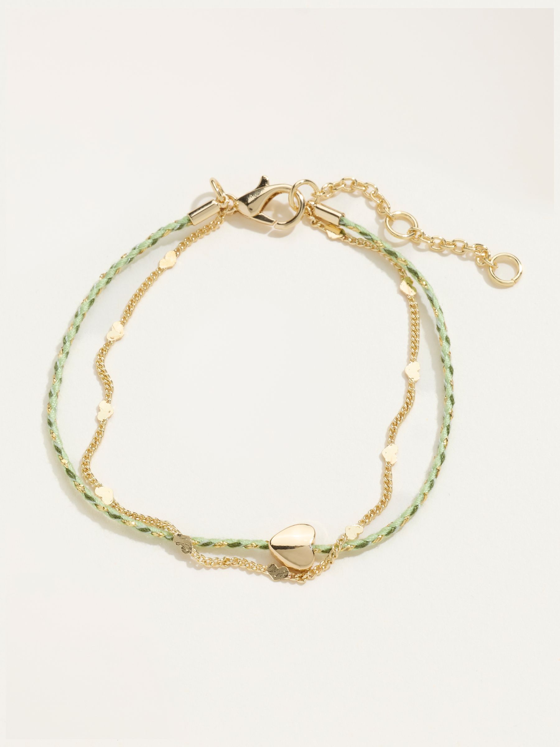 Green Heart Cord Bracelet - Image 1 of 2