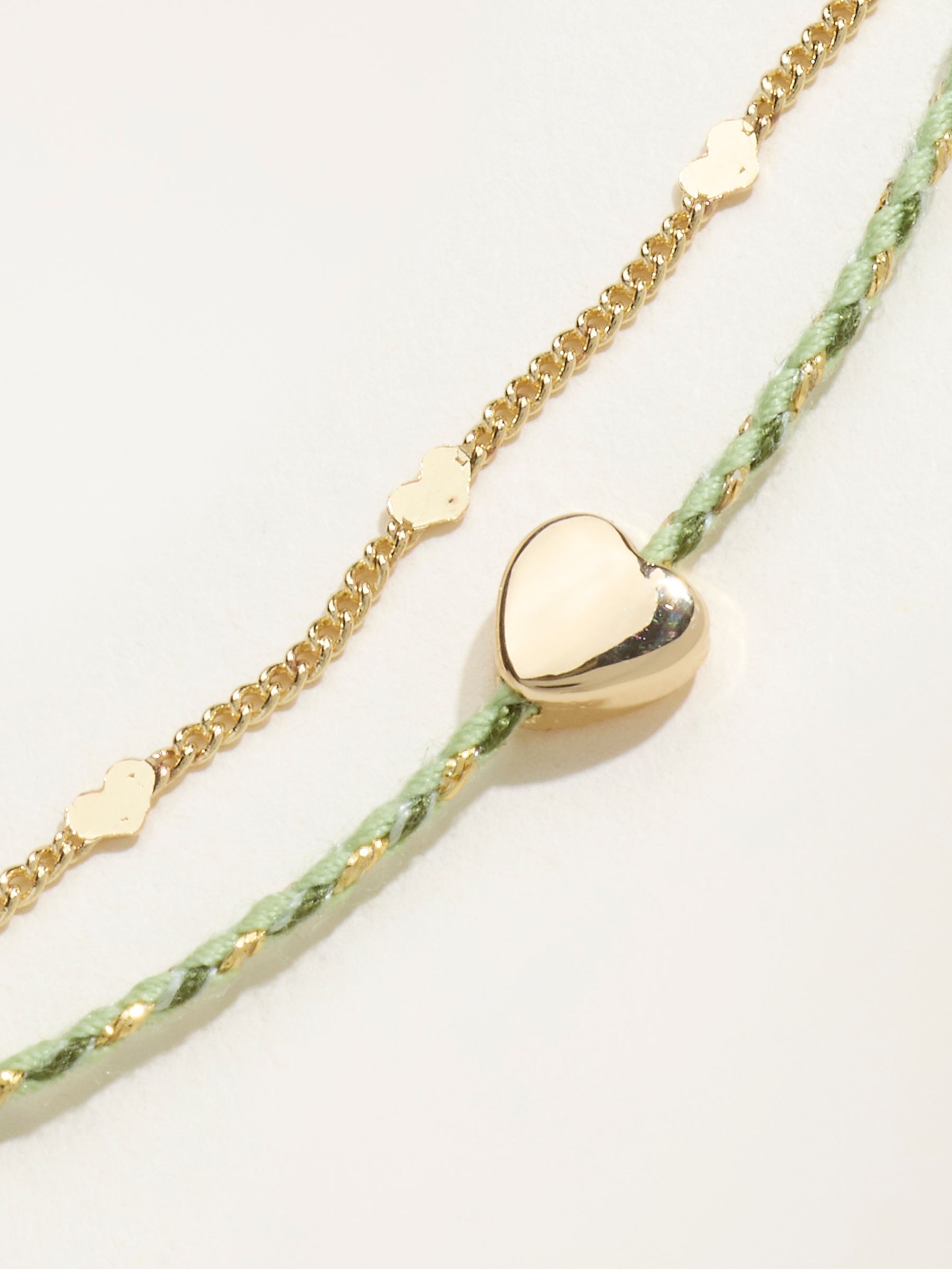Green Heart Cord Bracelet - Image 2 of 2