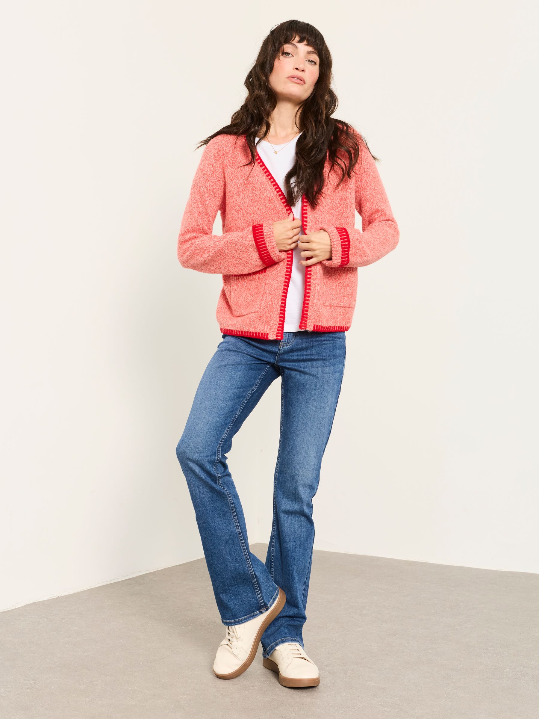 Hattie Red Knitted Edge to Edge Cardigan - Image 4 of 6