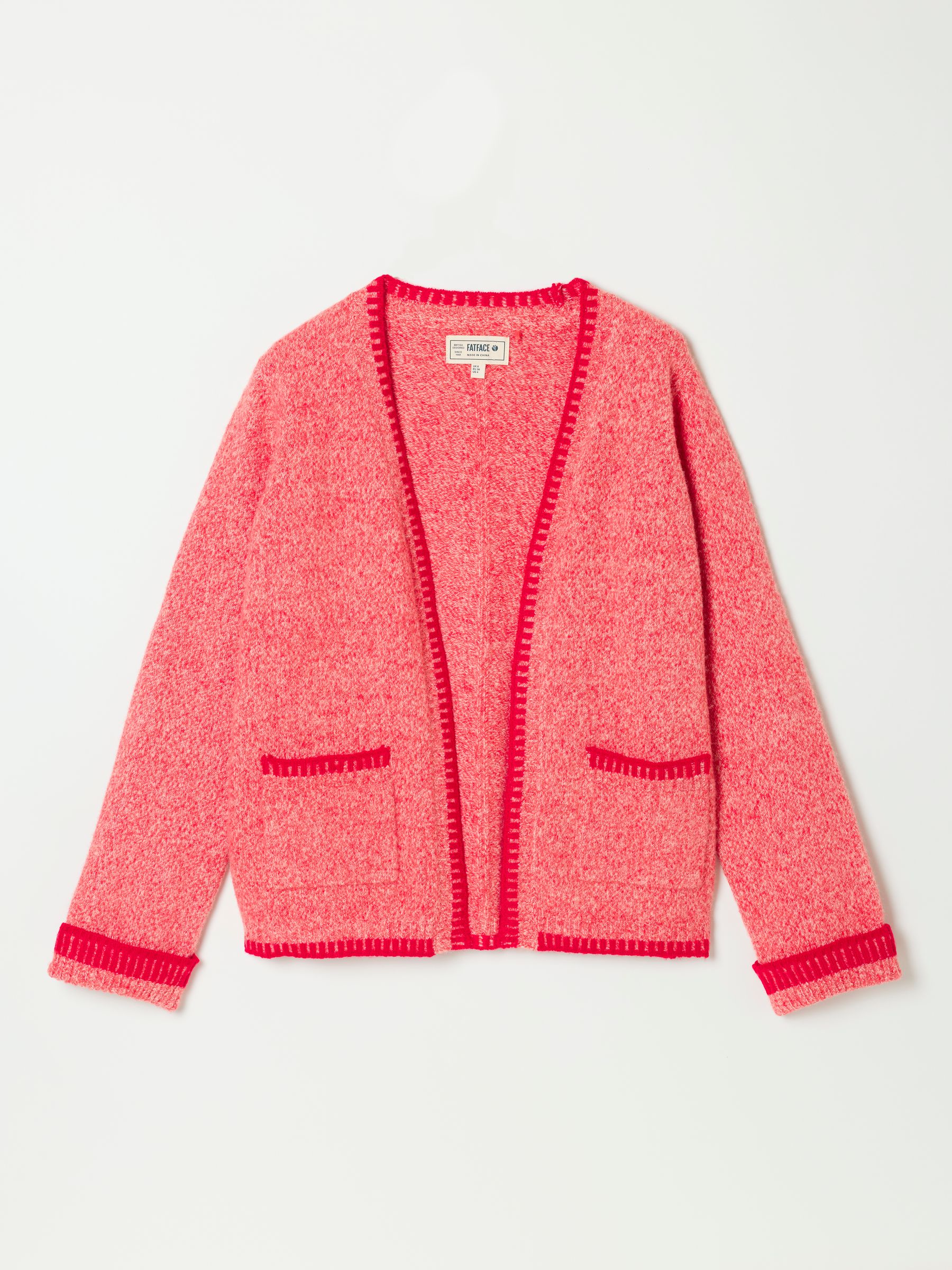 Hattie Red Knitted Edge to Edge Cardigan - Image 6 of 6 Hattie Red Knitted Edge to Edge Cardigan - Image 6 of 6