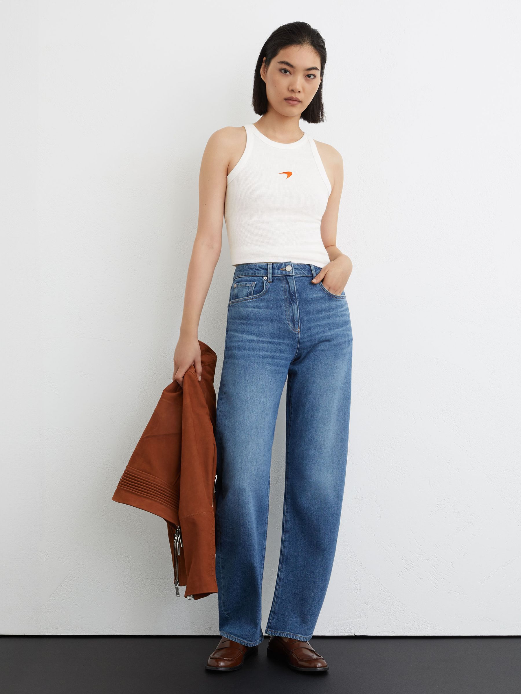 McLaren Racing Speedmark Waffle Vest in White - Image 2 of 6