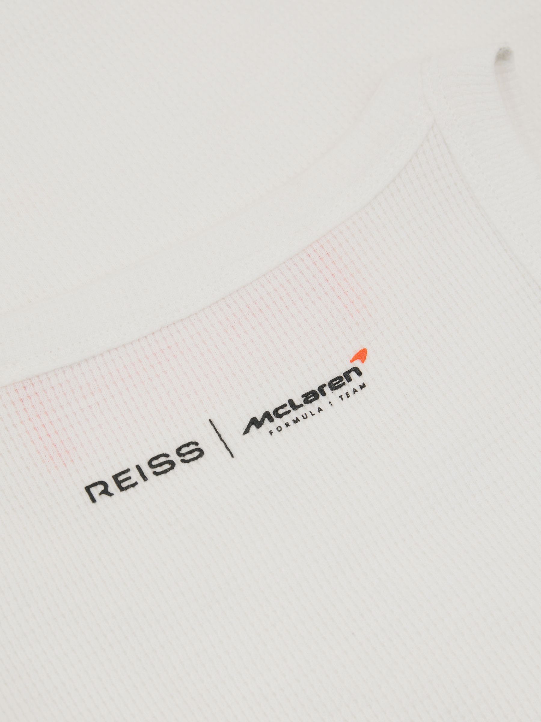 McLaren Racing Speedmark Waffle Vest in White - Image 5 of 6