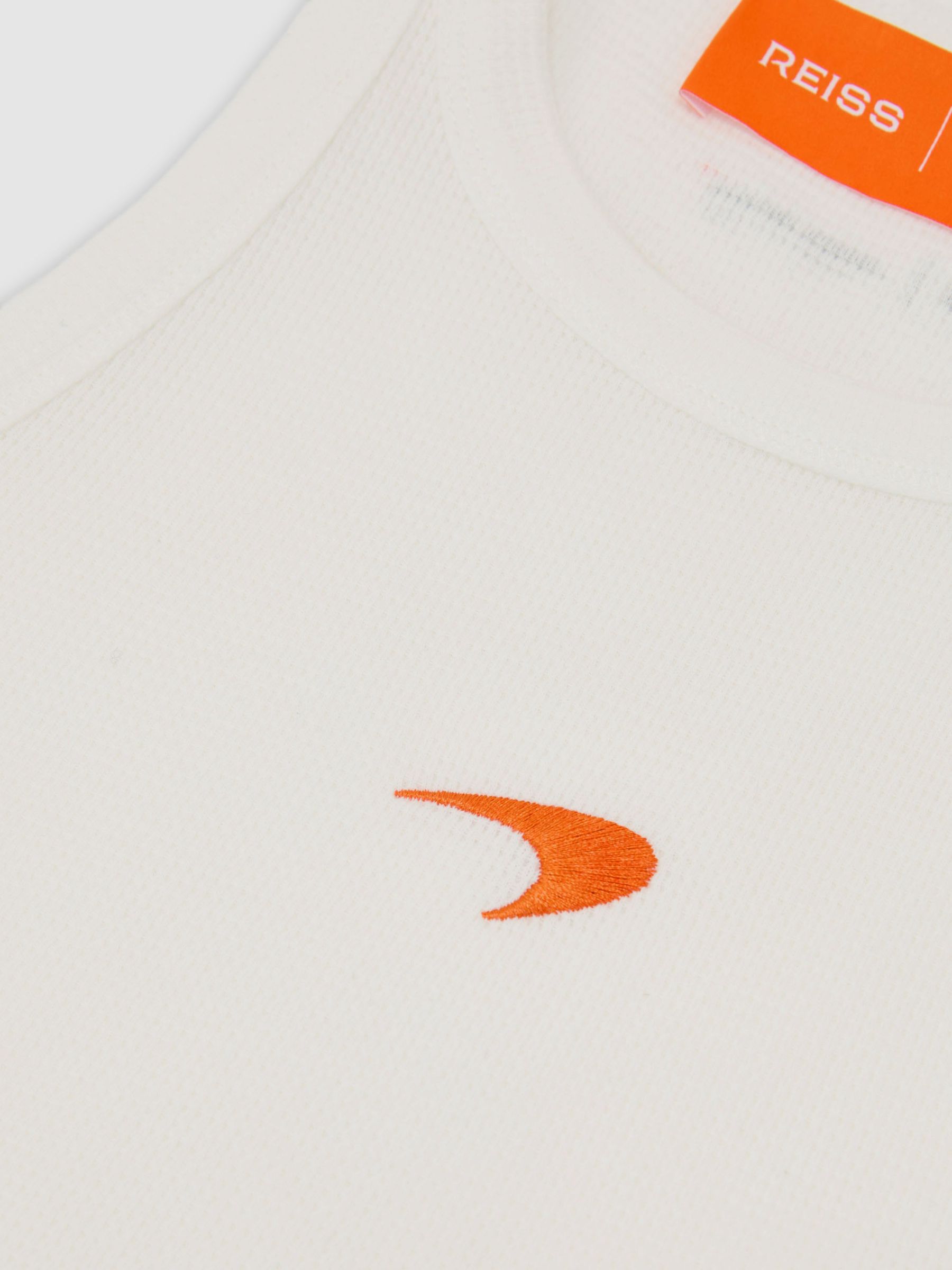 McLaren Racing Speedmark Waffle Vest in White - Image 6 of 6