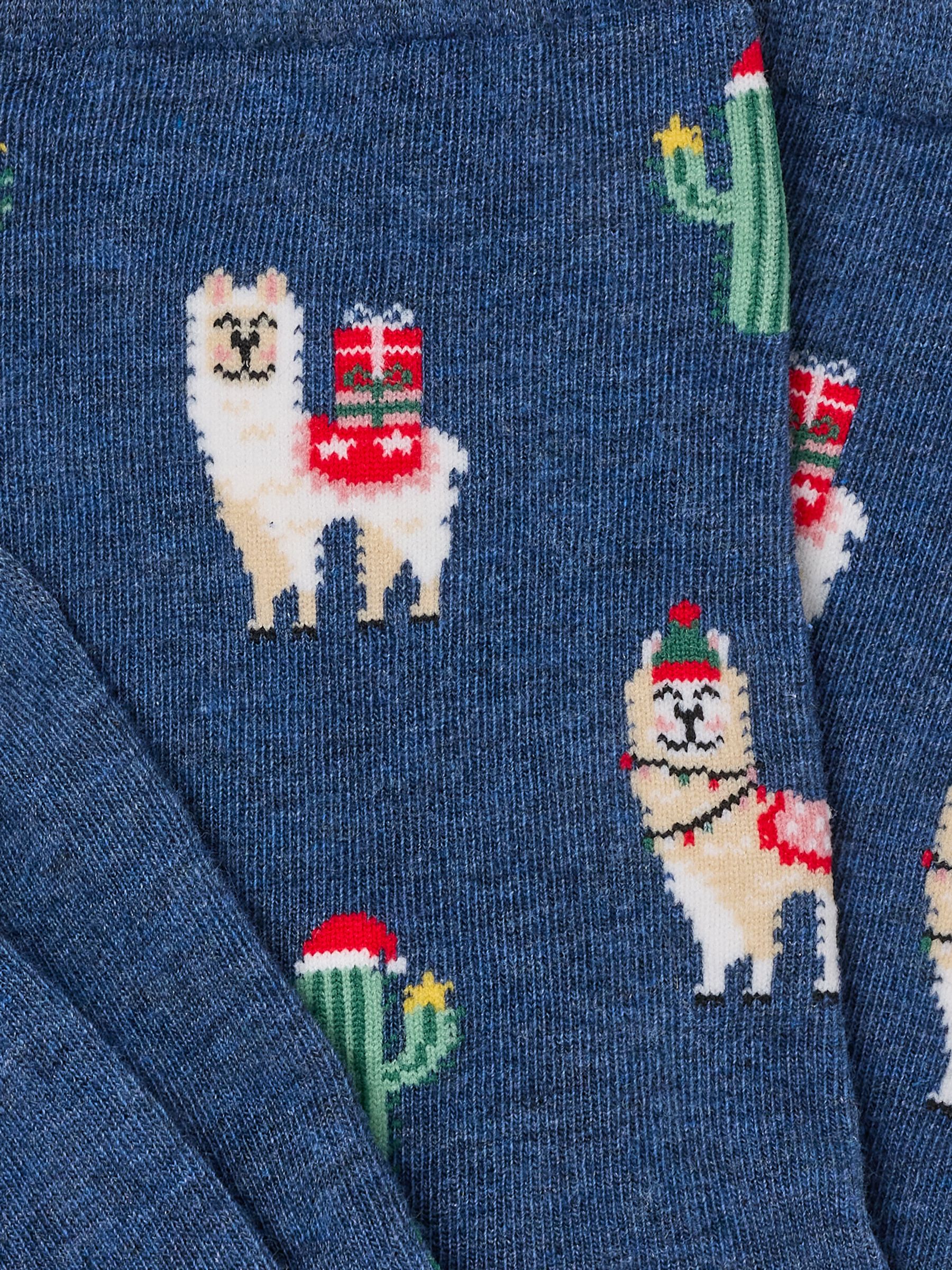 Navy Christmas Llamas Socks - Image 2 of 2