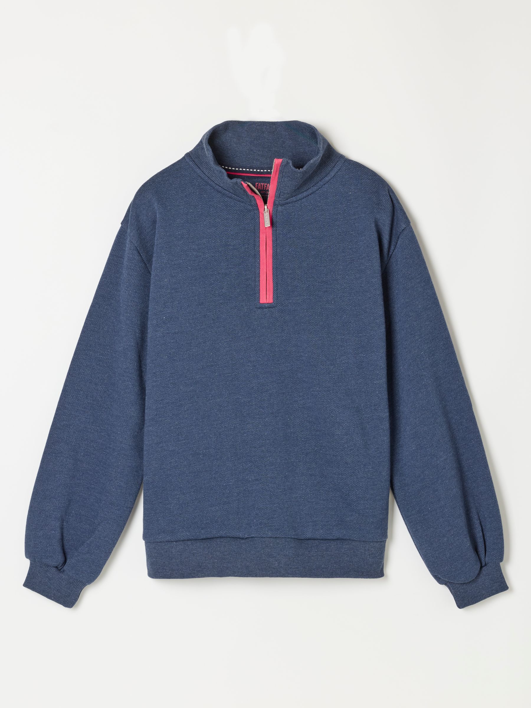 Navy Textured Half Neck Sweatshirt - Image 6 of 6