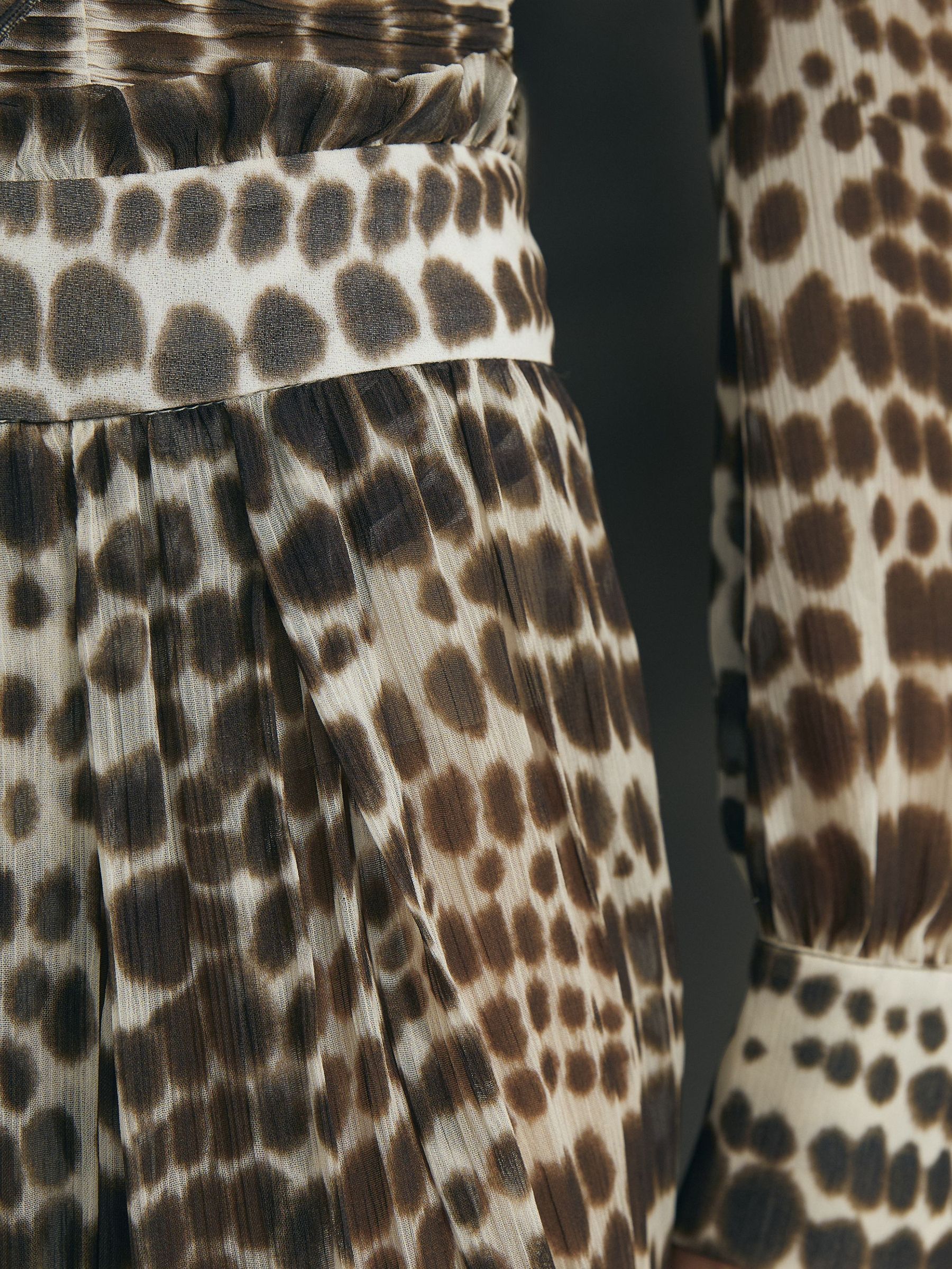 Atelier Animal-Print Wide-Leg Trousers in Chocolate - Image 3 of 8