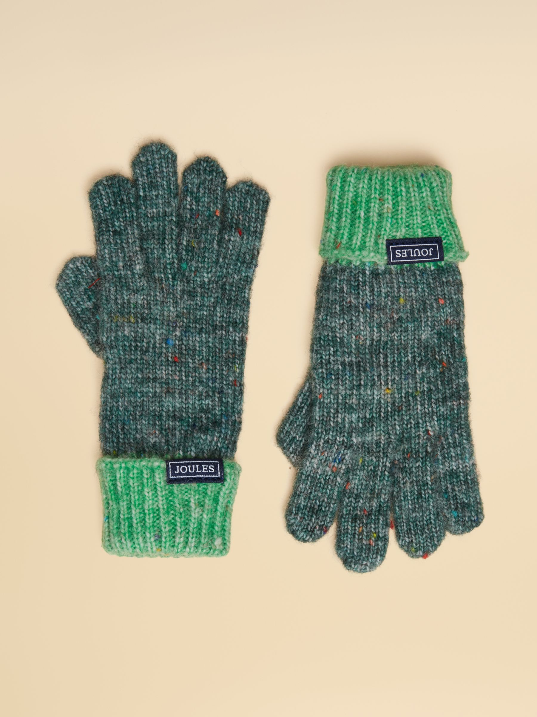 Colourblock Green Gloves - Image 1 of 3