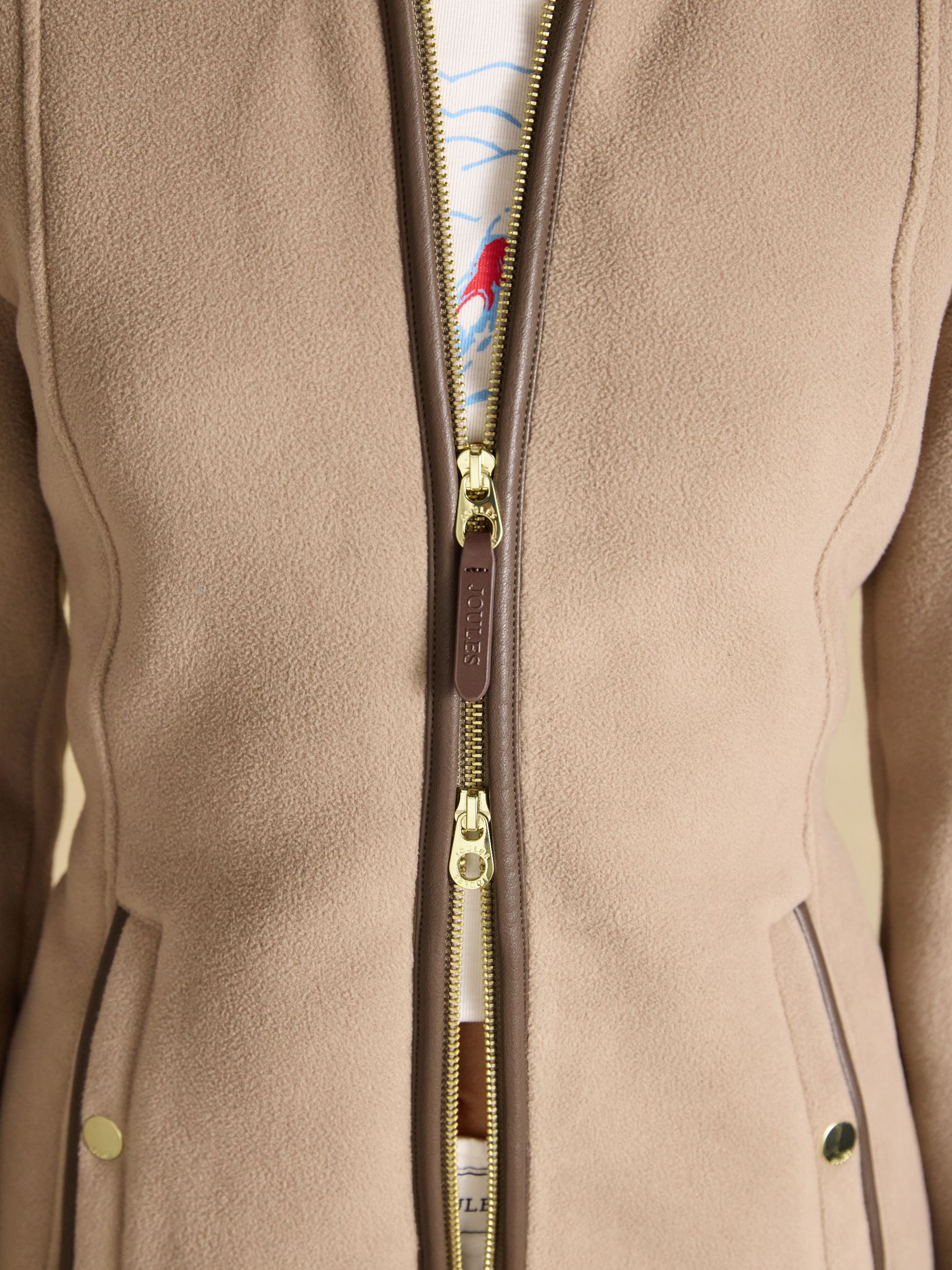 Heritage Mink Brown Regular Zip Up Polar Fleece - Image 4 of 9