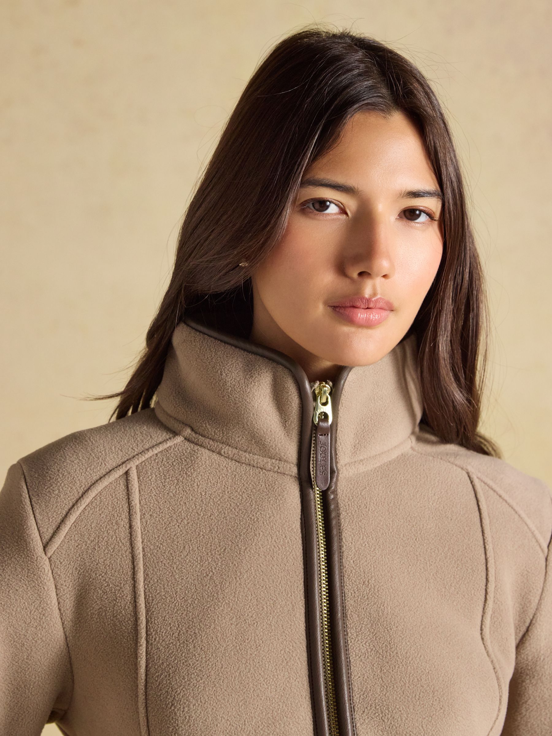 Heritage Mink Brown Regular Zip Up Polar Fleece - Image 5 of 9