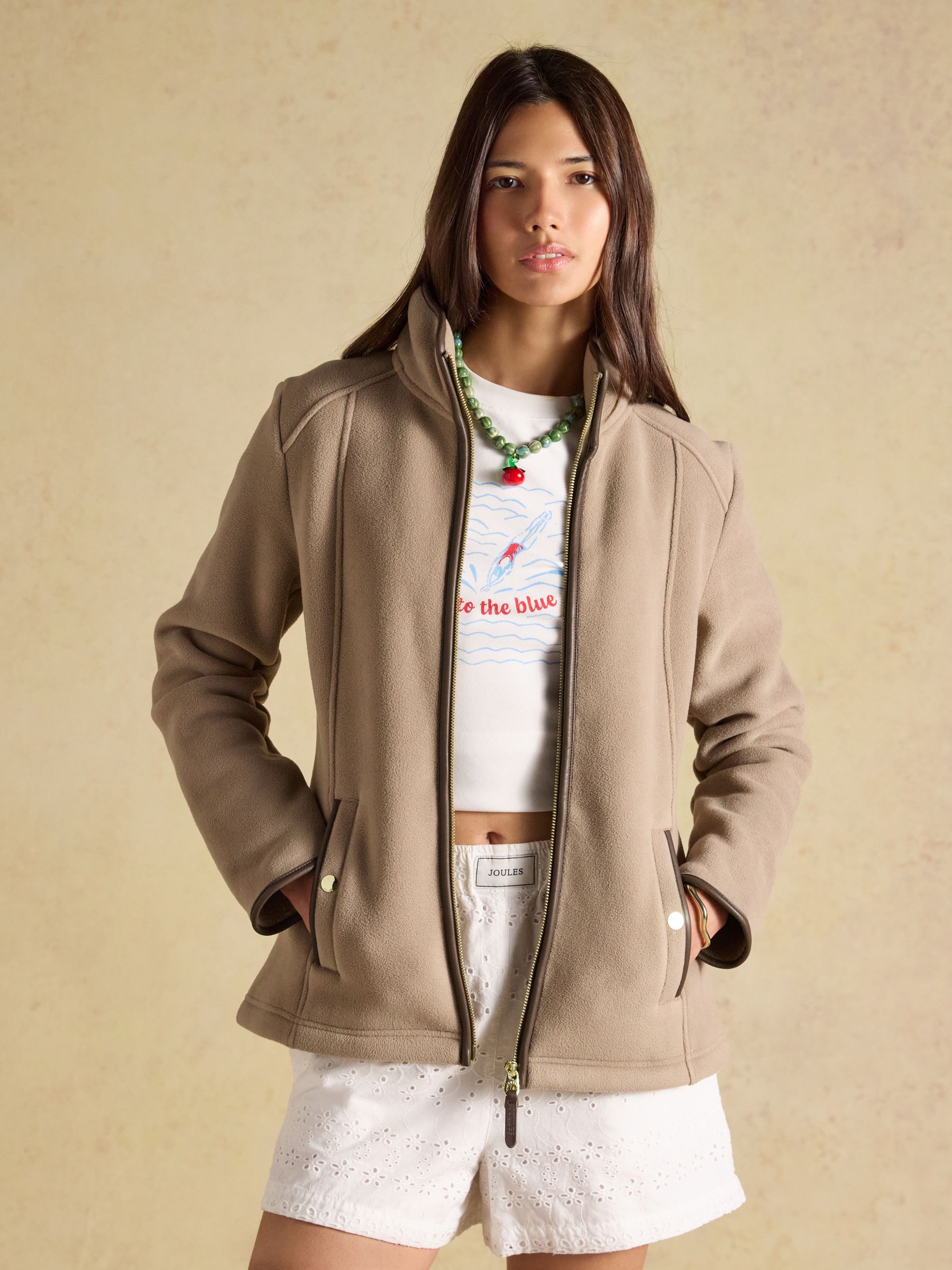 Heritage Mink Brown Regular Zip Up Polar Fleece - Image 6 of 9