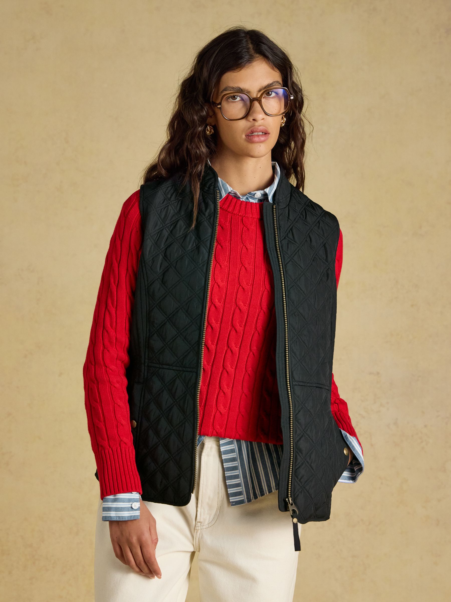 Minx Black Showerproof Diamond Quilted Gilet - Image 3 of 9