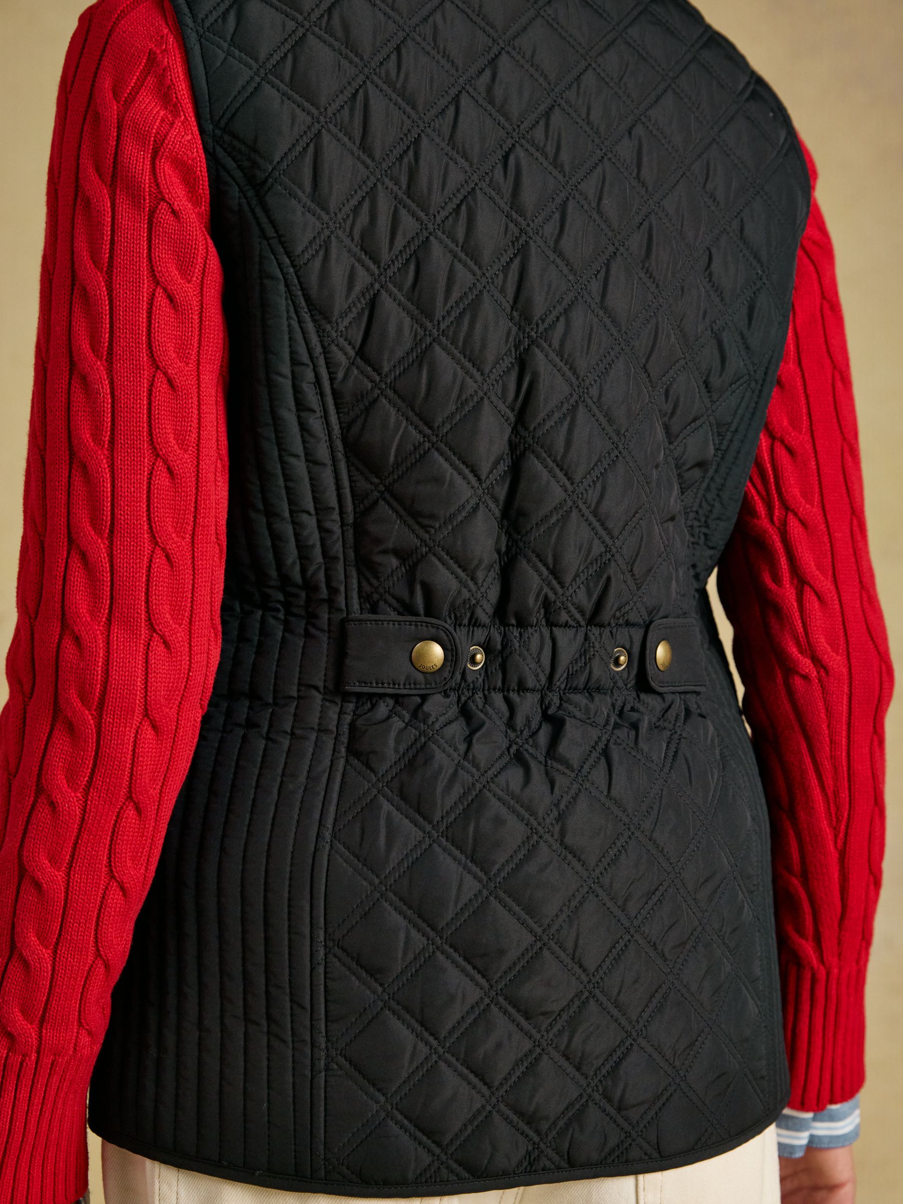 Minx Black Showerproof Diamond Quilted Gilet - Image 8 of 9