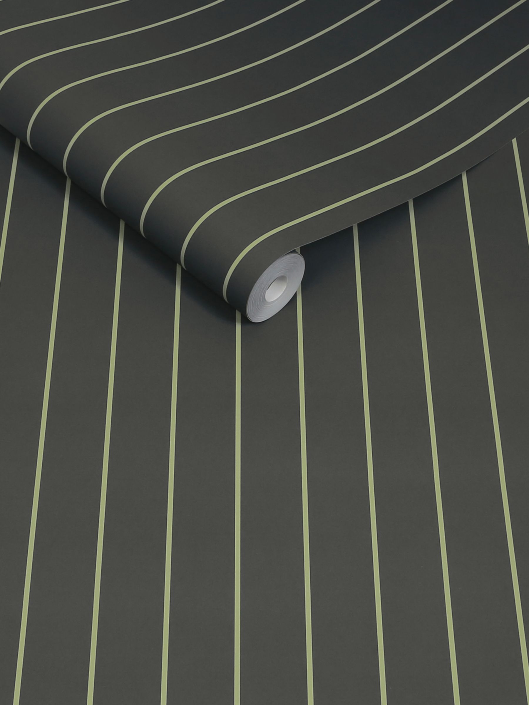 Kyria Stripe 10M Wallpaper in Navy Mint - Image 3 of 4