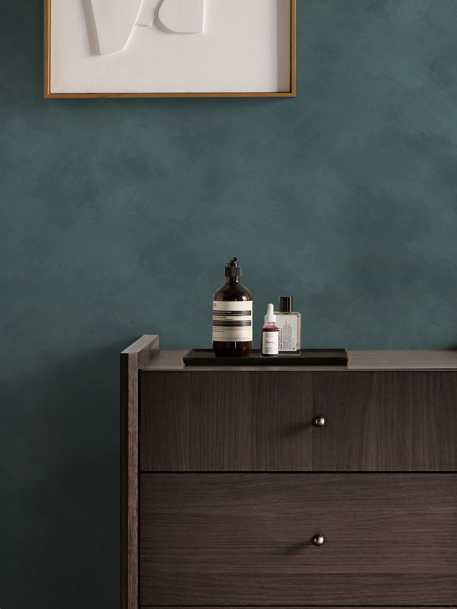 Shae 10M Wallpaper in Teal Limewash - Image 4 of 4