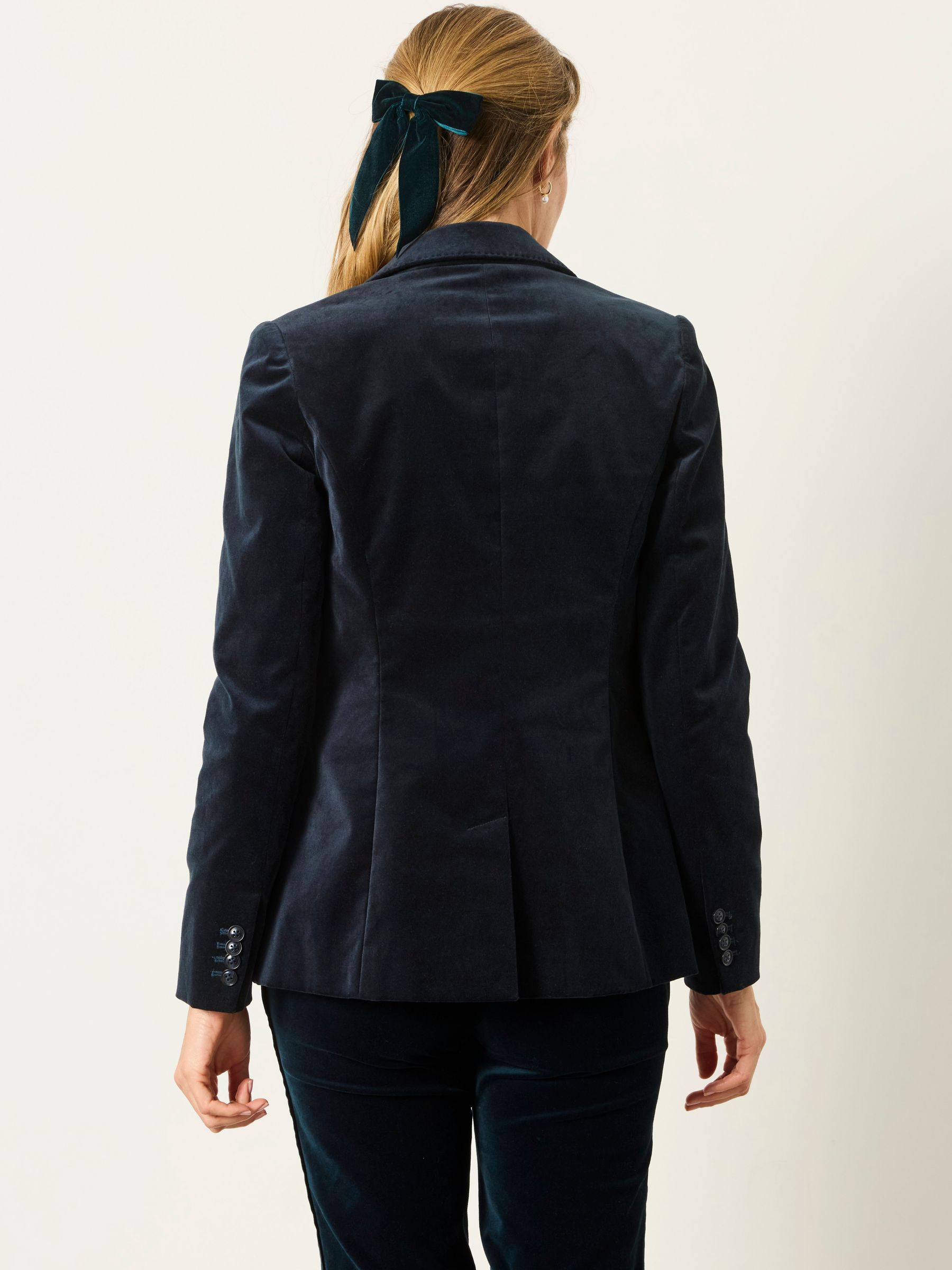 Teal Blue Petite Maggie Velvet Blazer - Image 2 of 7