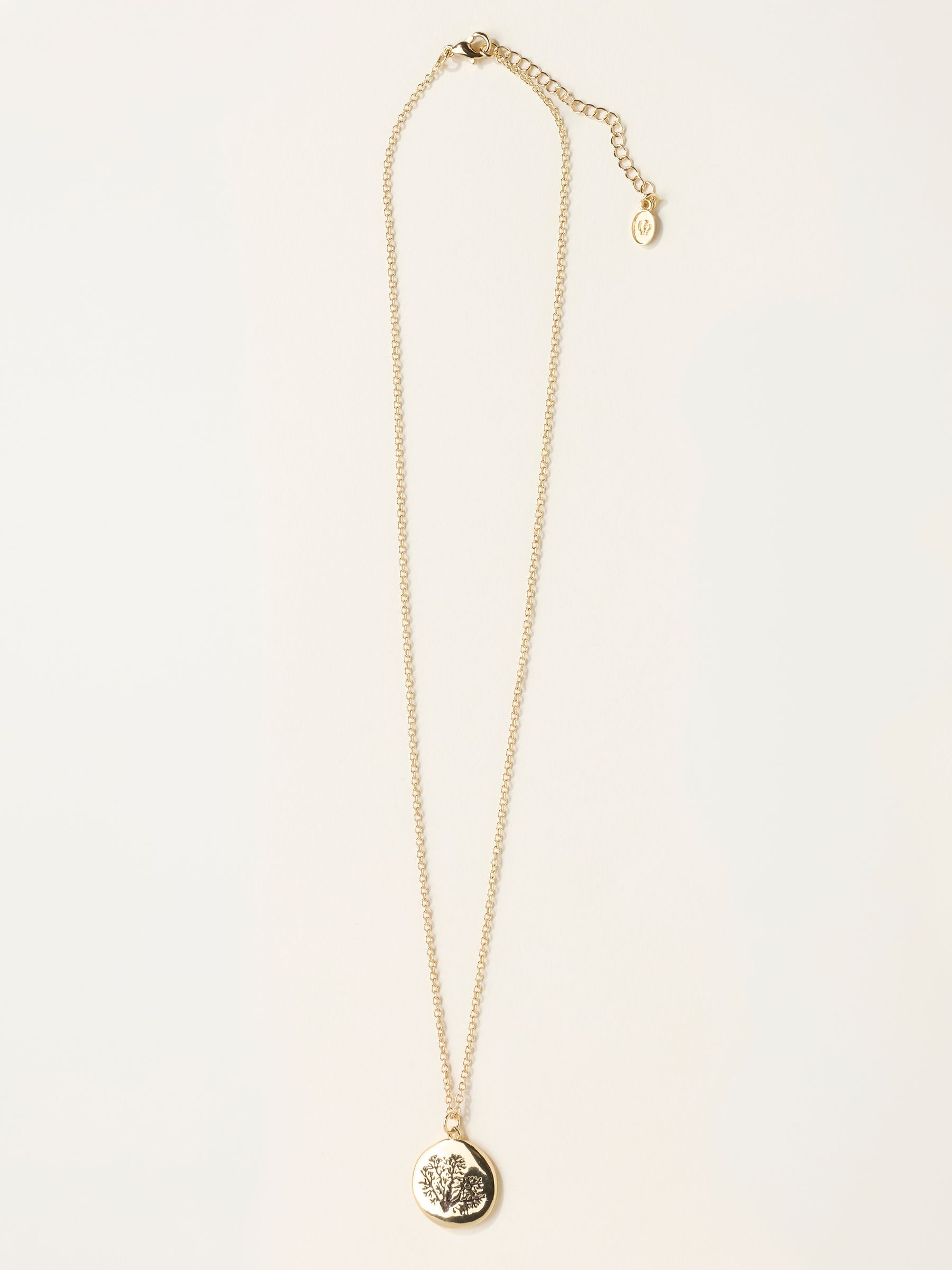 Gold Tone V and A Engraved Necklace - Image 3 of 4