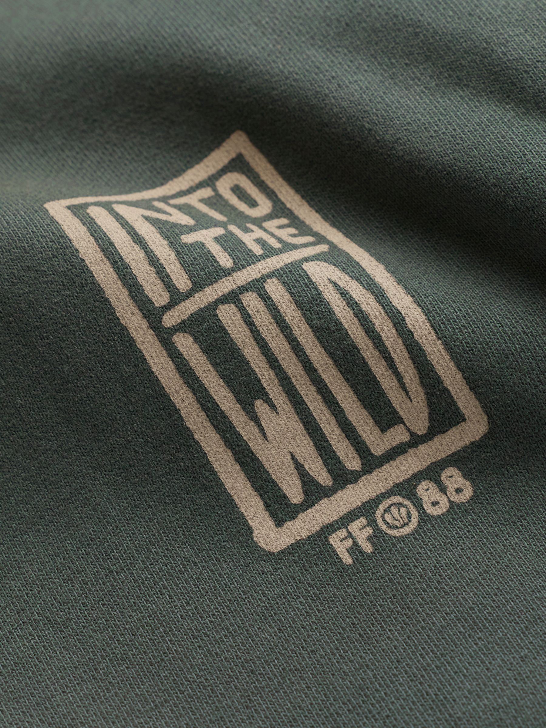 Dark Green Hayle Into The Wild Graphic Crew Sweat Top - Image 7 of 7 Dark Green Hayle Into The Wild Graphic Crew Sweat Top - Image 7 of 7