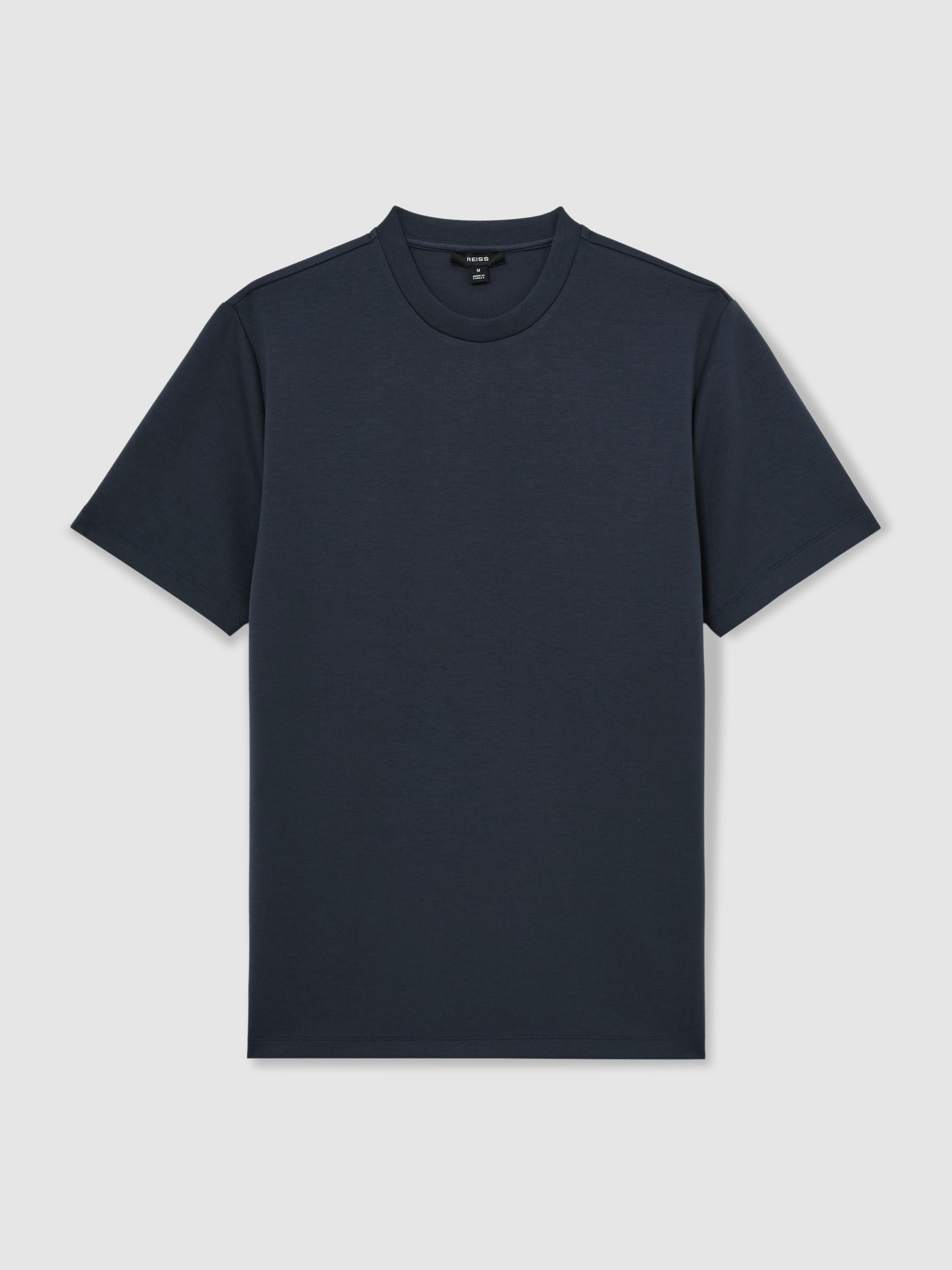 Premium Interlock Crew-Neck T-Shirt in Airforce Blue - Image 2 of 7