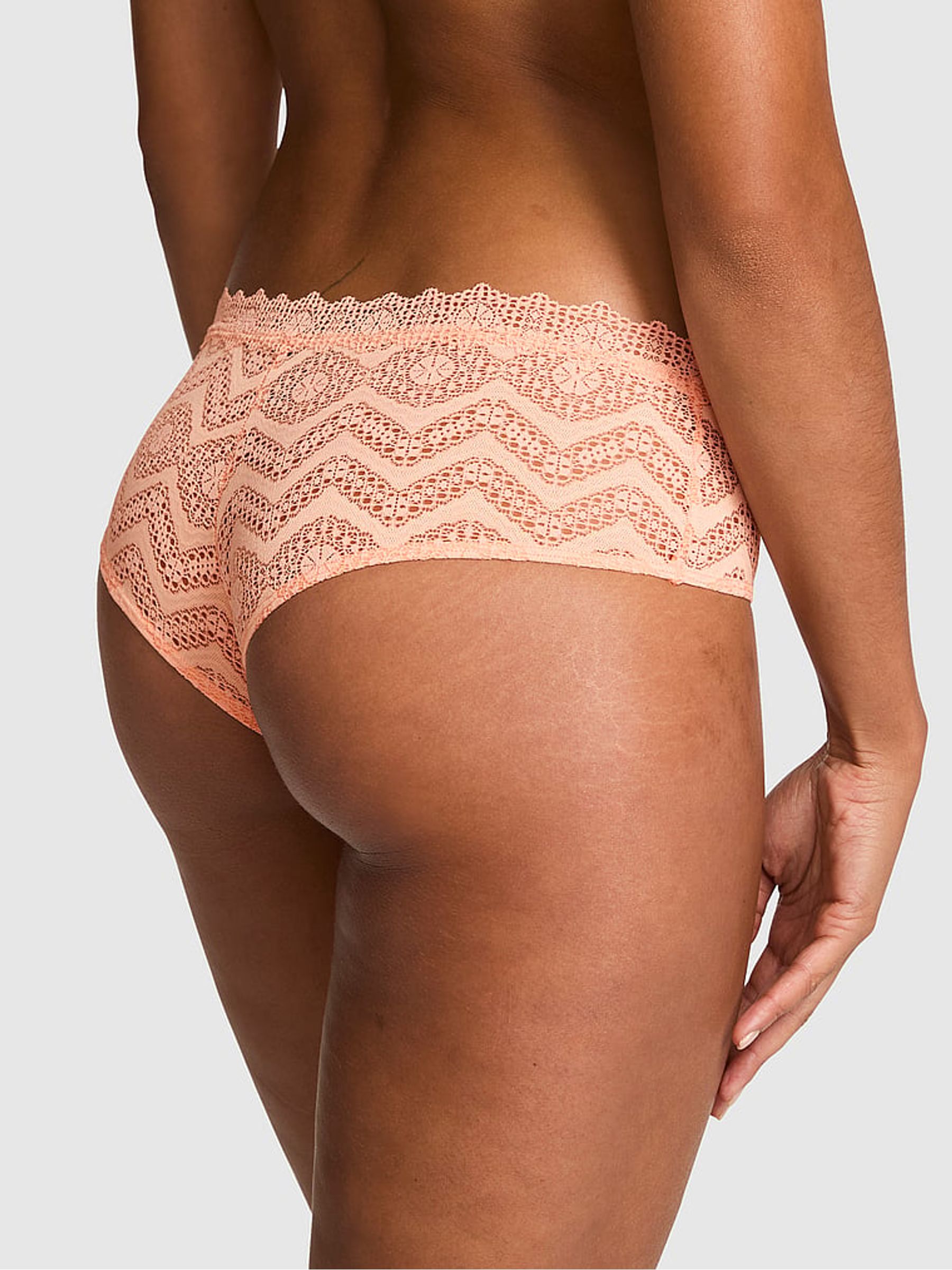 Peach Tree Orange Cheeky Crochet Lace Knickers - Image 2 of 2 Peach Tree Orange Cheeky Crochet Lace Knickers - Image 2 of 2